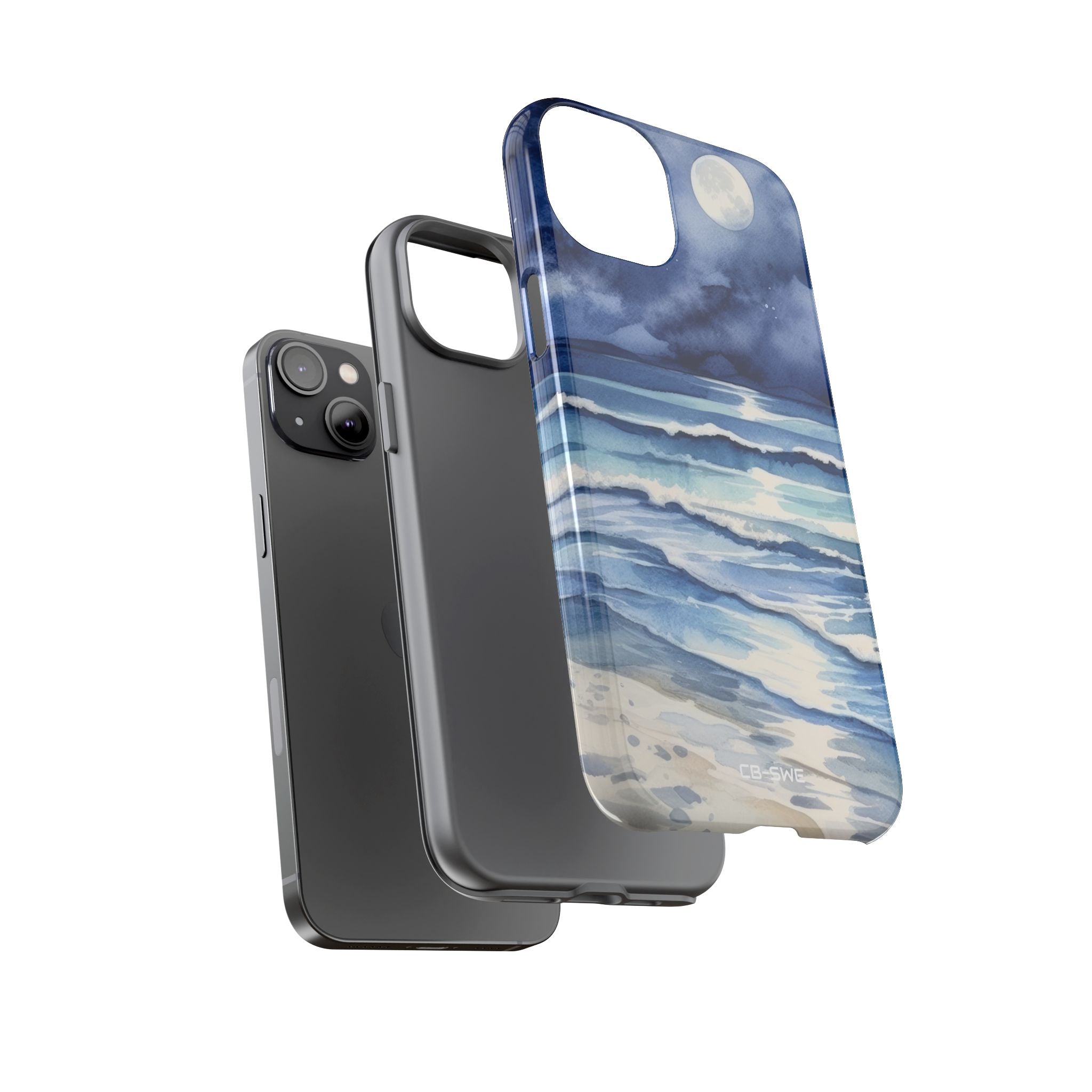 Moonlight Reflects Waves - iPhone Case