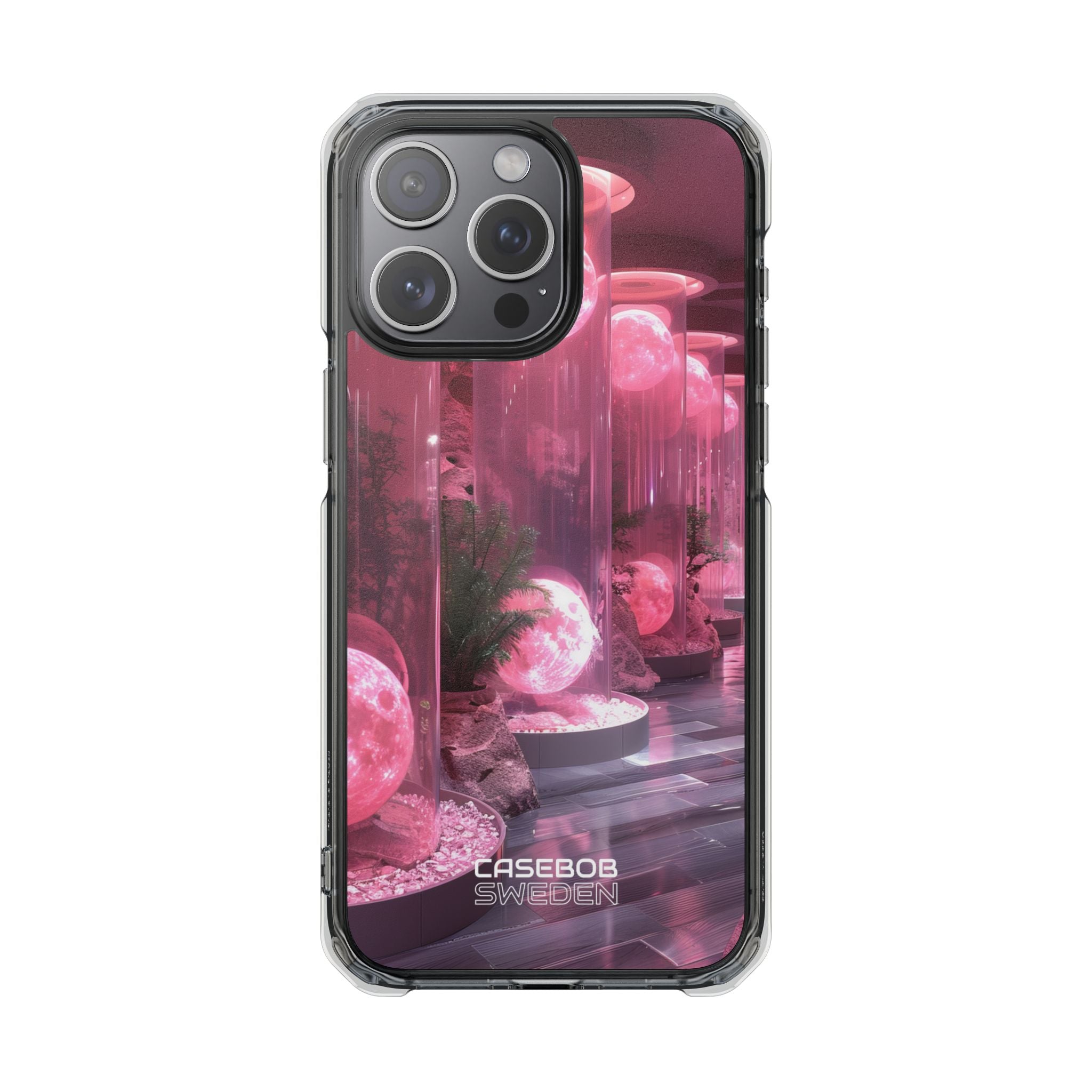 Futuristic Moon Garden iPhone 15 - Impact Clear+