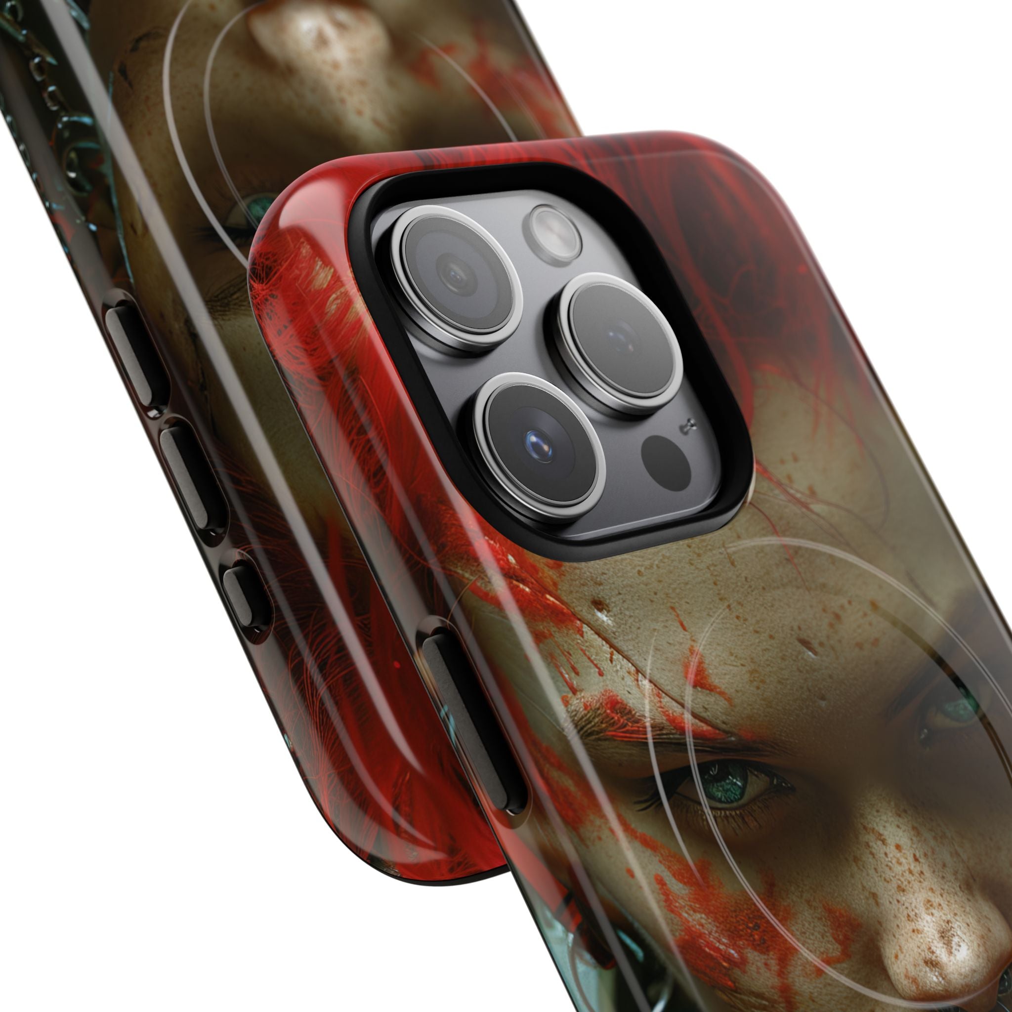 Red Spike Gaze iPhone 15 Pro Case - Tough+