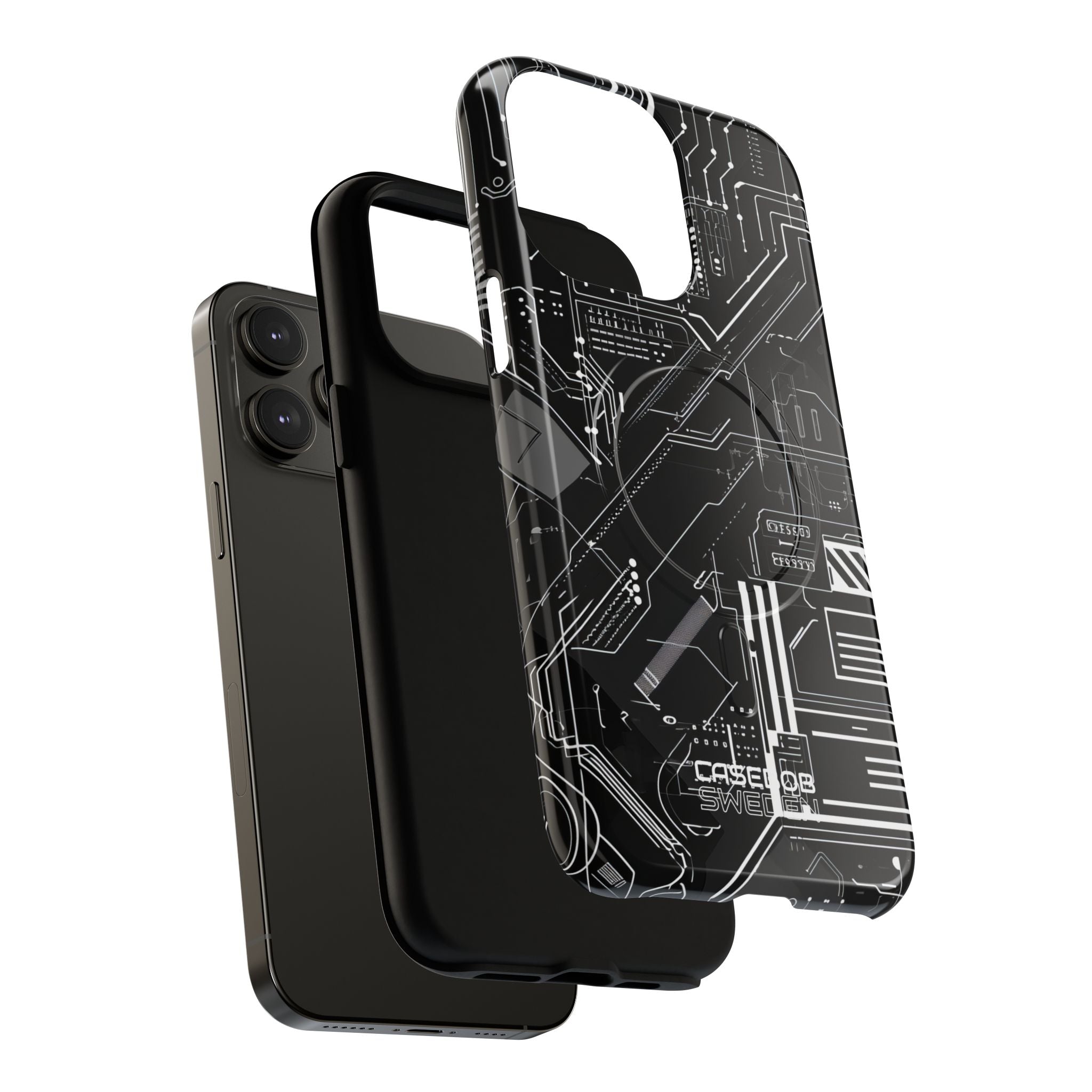 Futuristic Circuit Grid iPhone 14 - Tough+