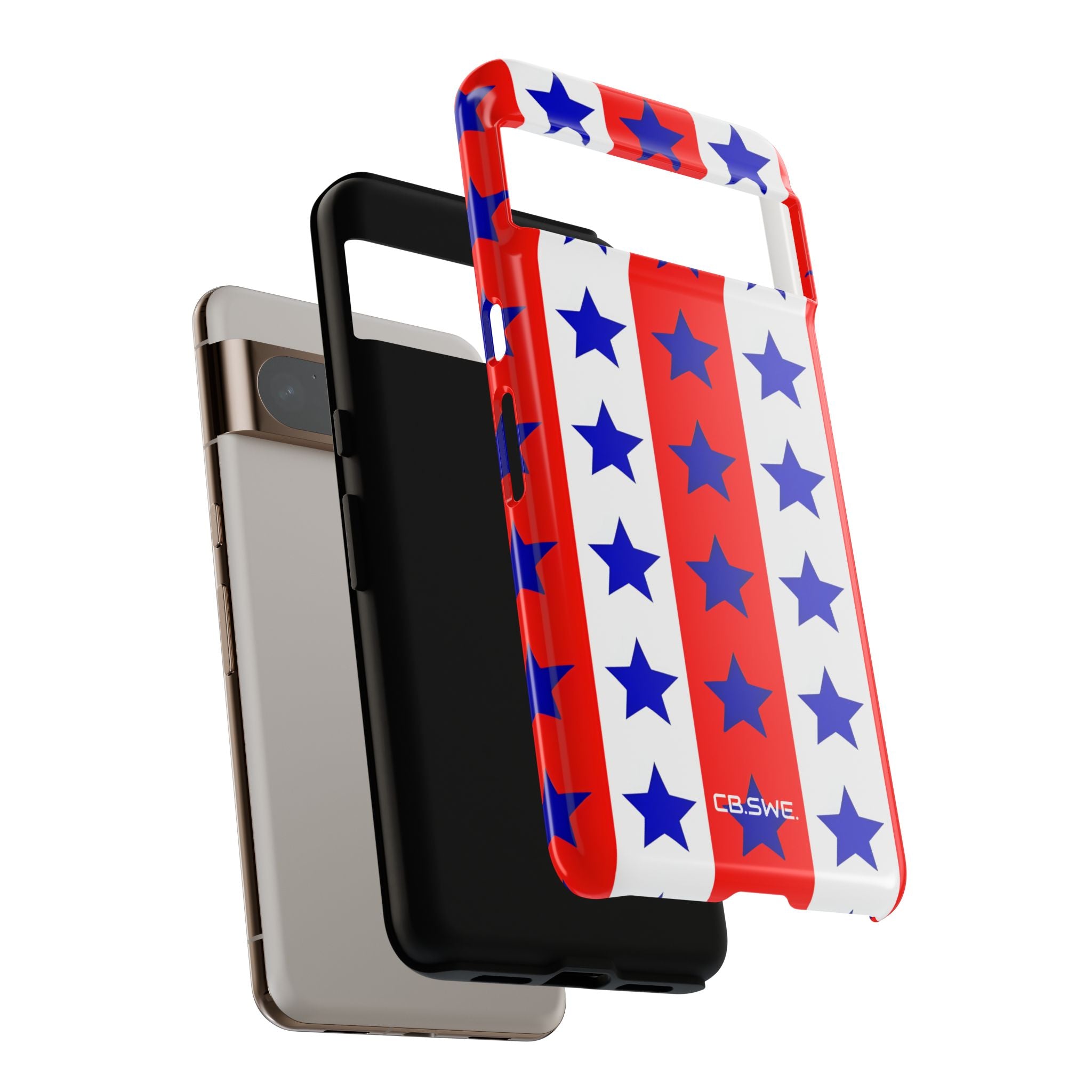 Patriotic American Flag Inspired Seamless Google Pixel 8 - Tough