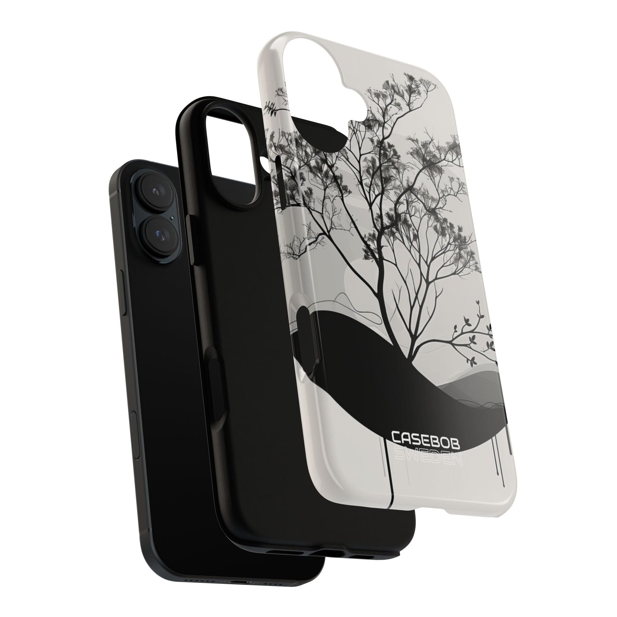 Monochrome Drip Tree iPhone 16 - Robust