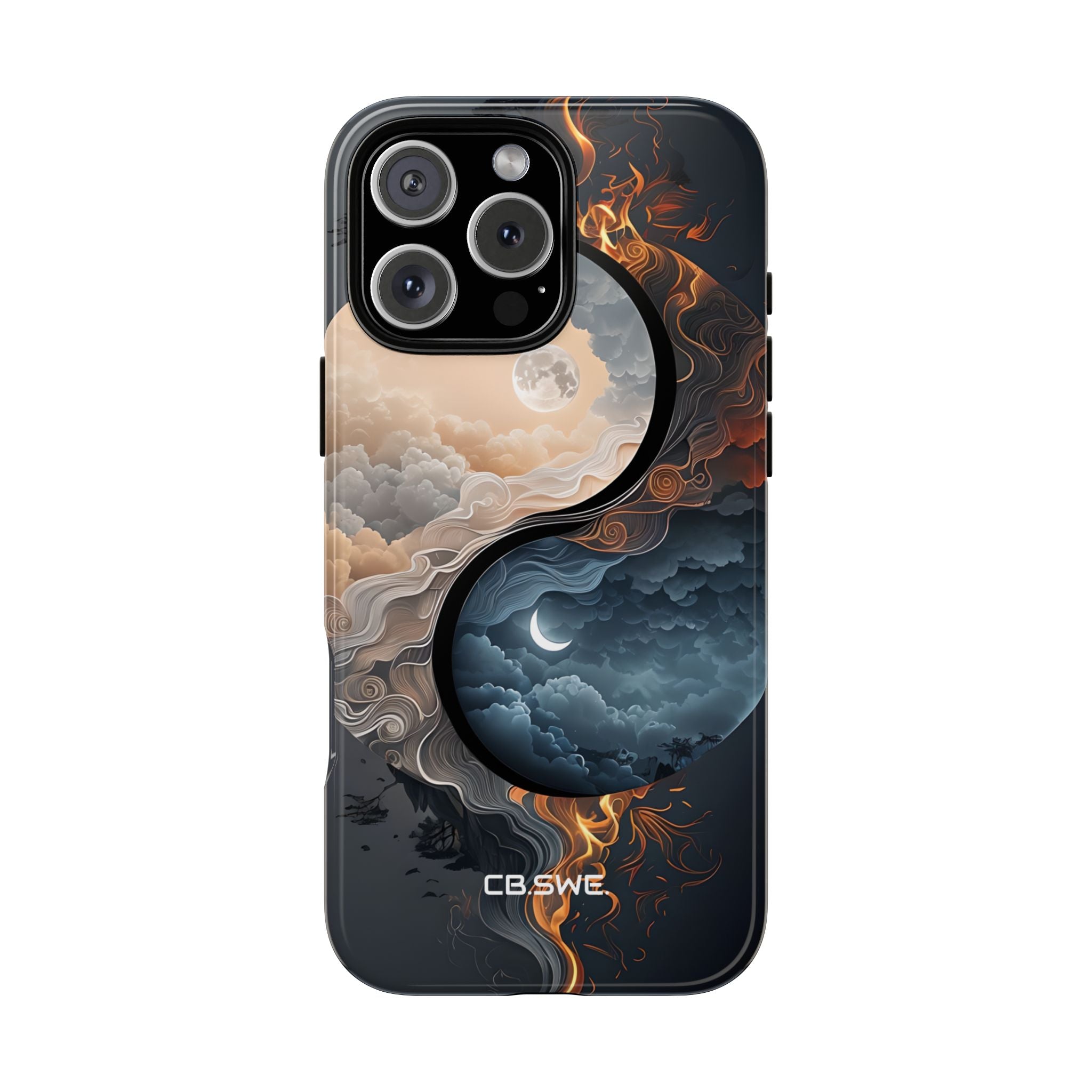 Surreal Day and Night Yin Yang Symbol Artwork Phone Cover iPhone 16 - Tough