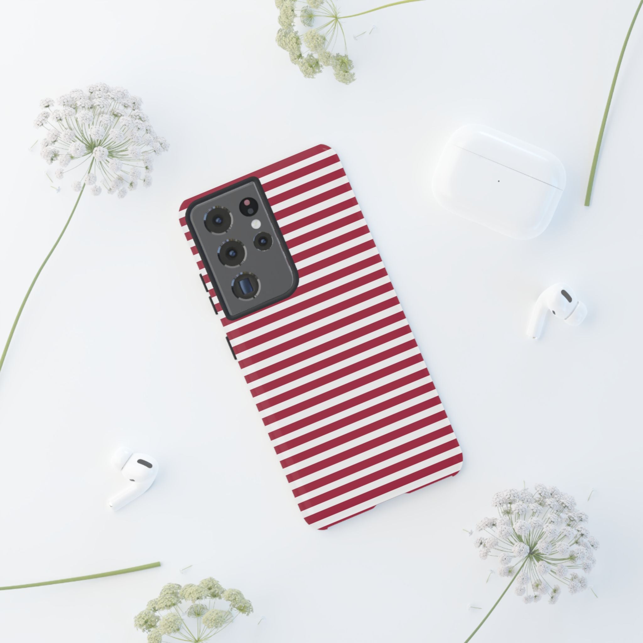 Crimson Stripes Flow - Samsung Case