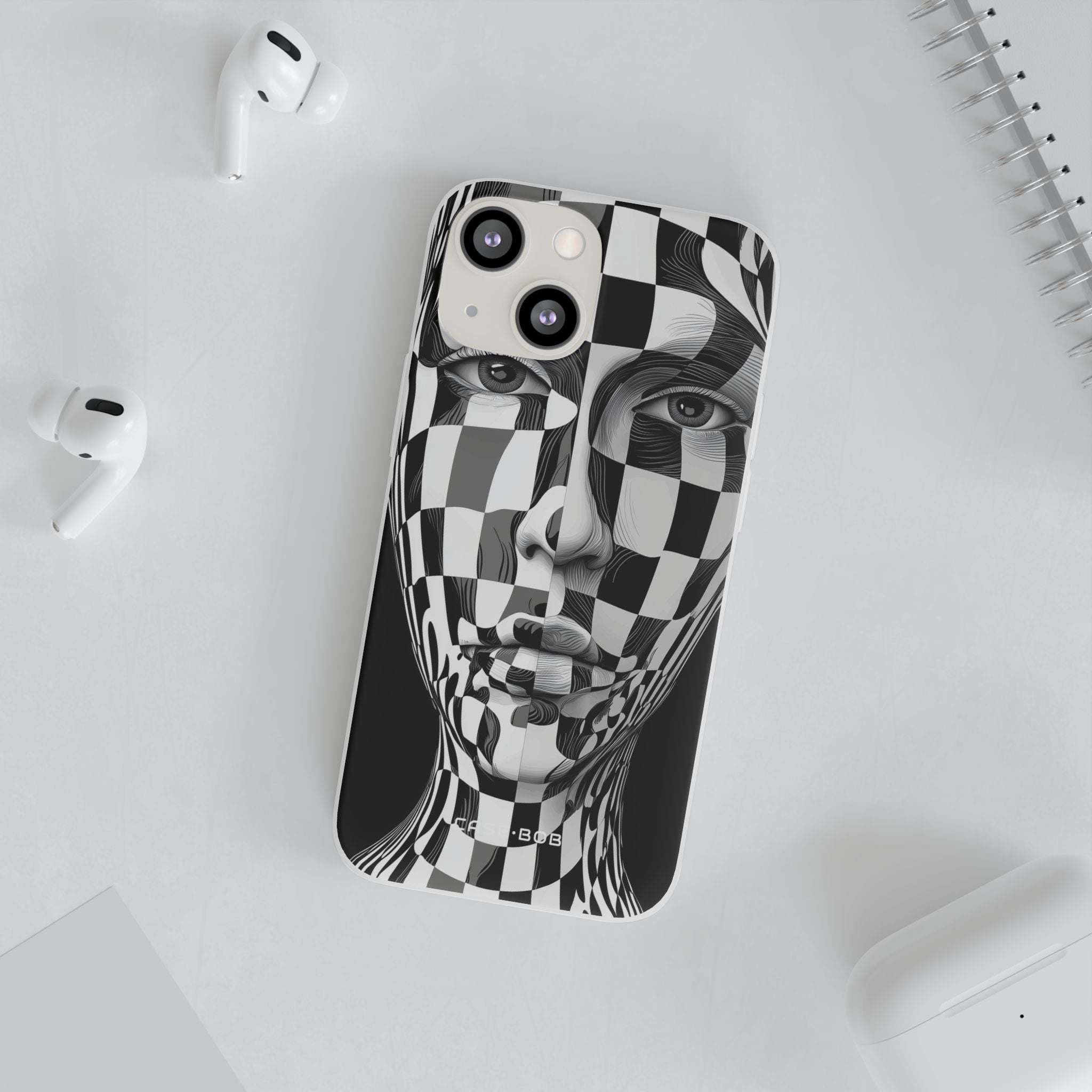 Checkered Face iPhone 13 mini Case - Soft