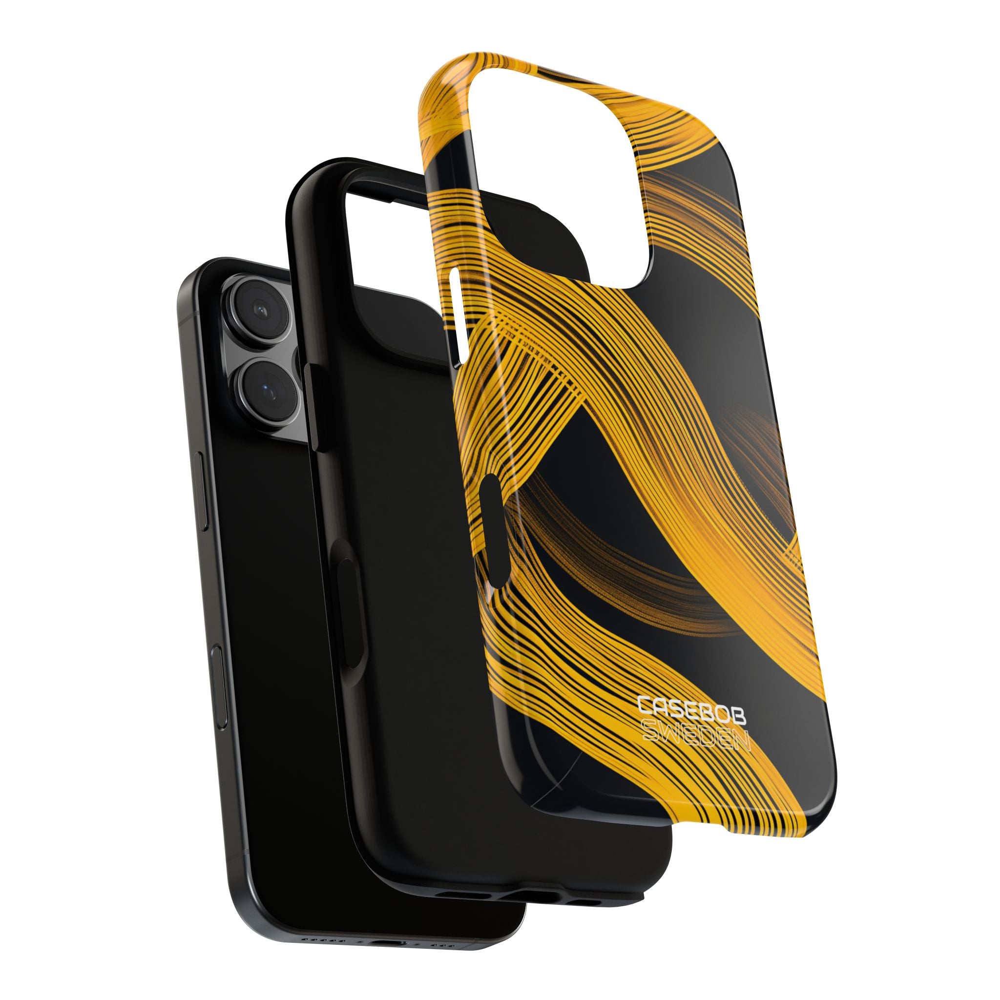 Yellow Flow Lines iPhone 16 - Tough