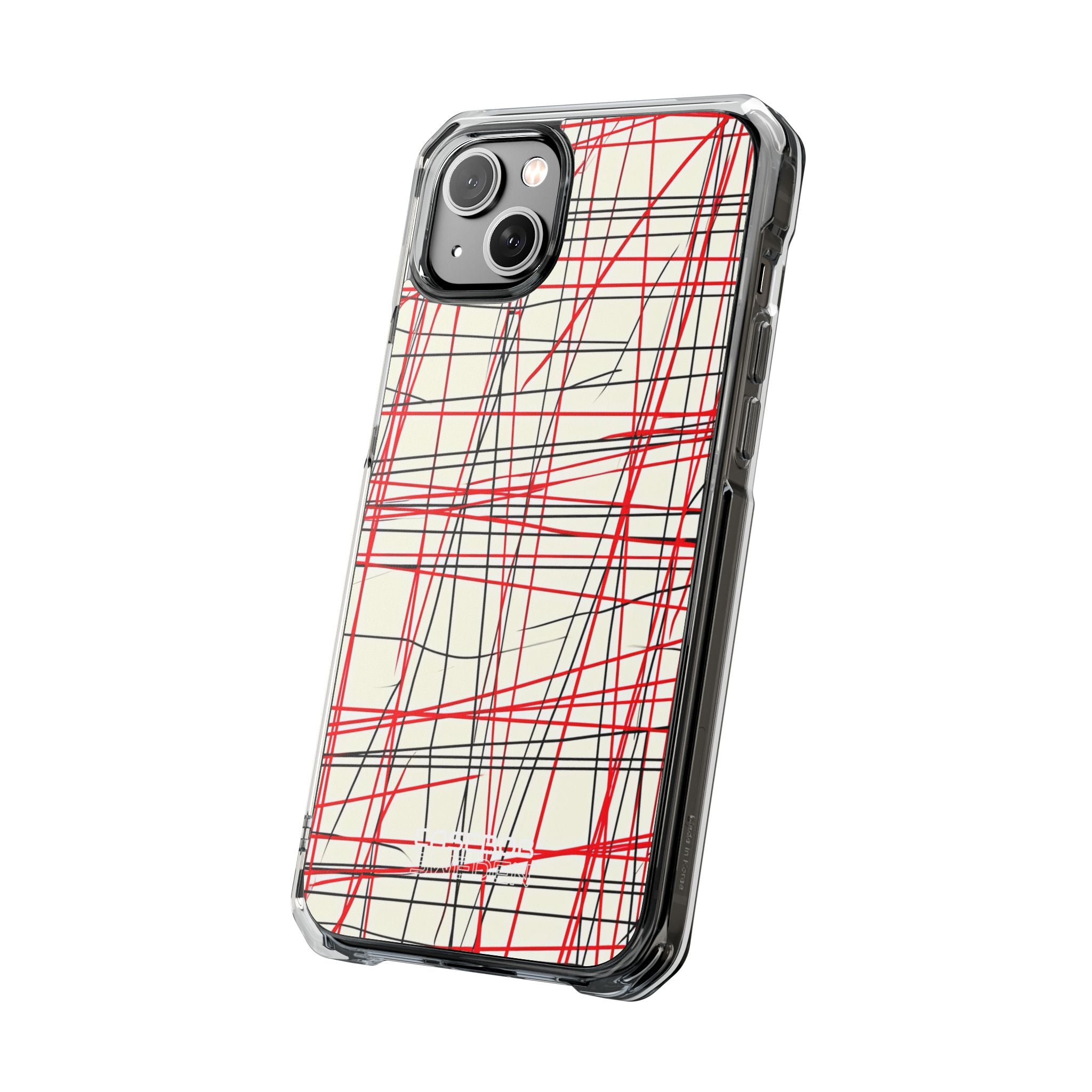 Crimson Wire Tangle iPhone 14 - Impact Clear+