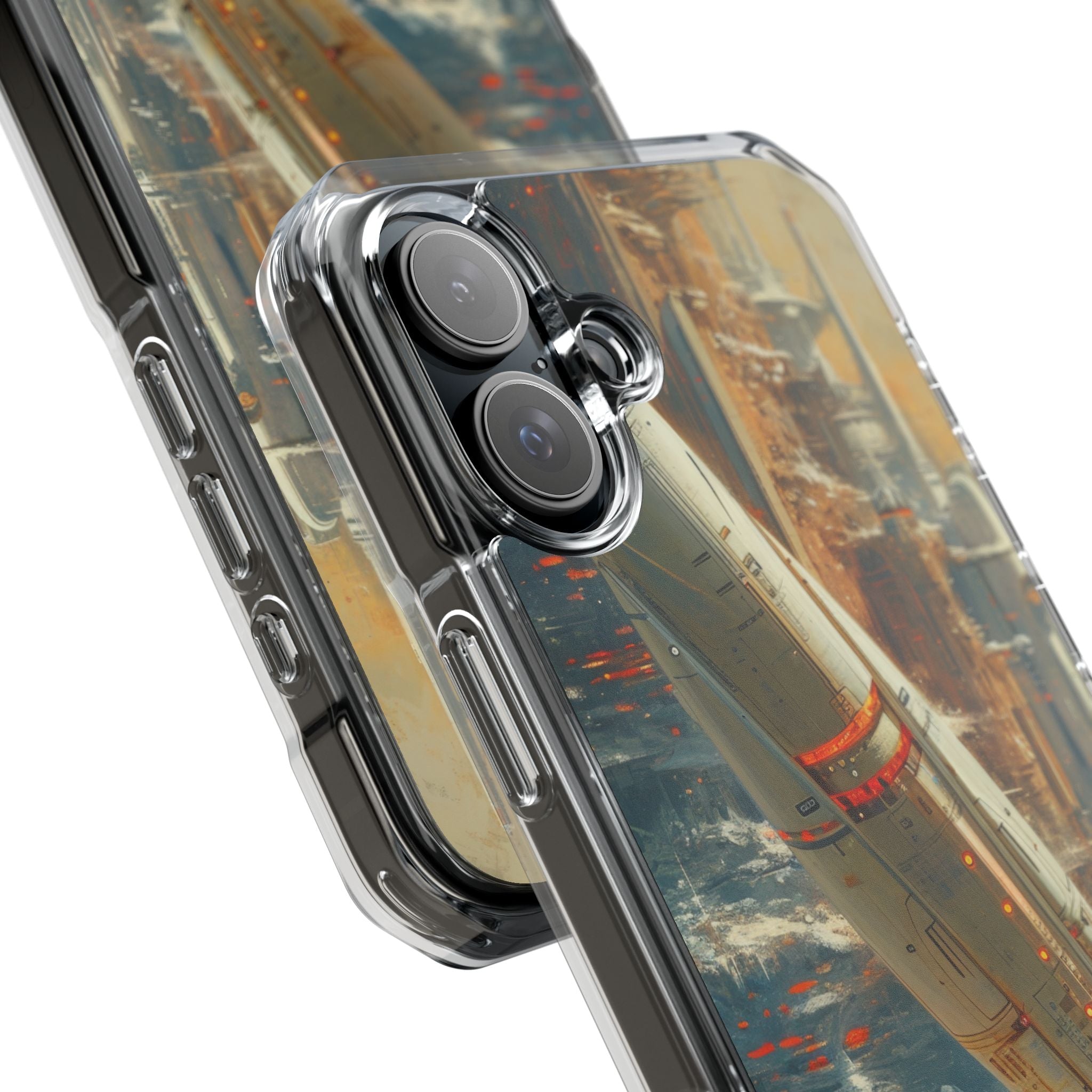 Futuristic Forest Voyage iPhone 16 - Impact Clear+