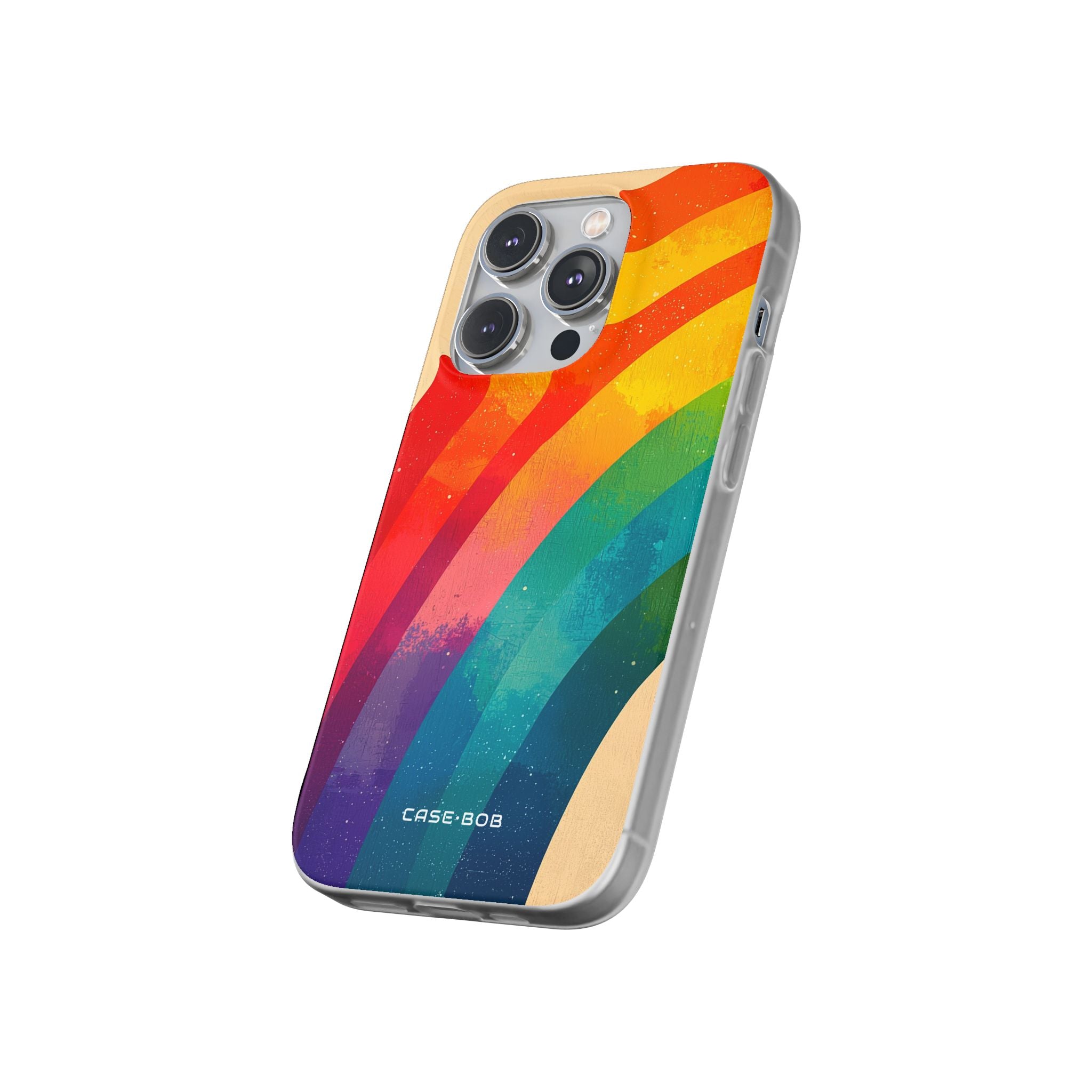 Textured Rainbow Arc iPhone 14 Pro Case - Soft