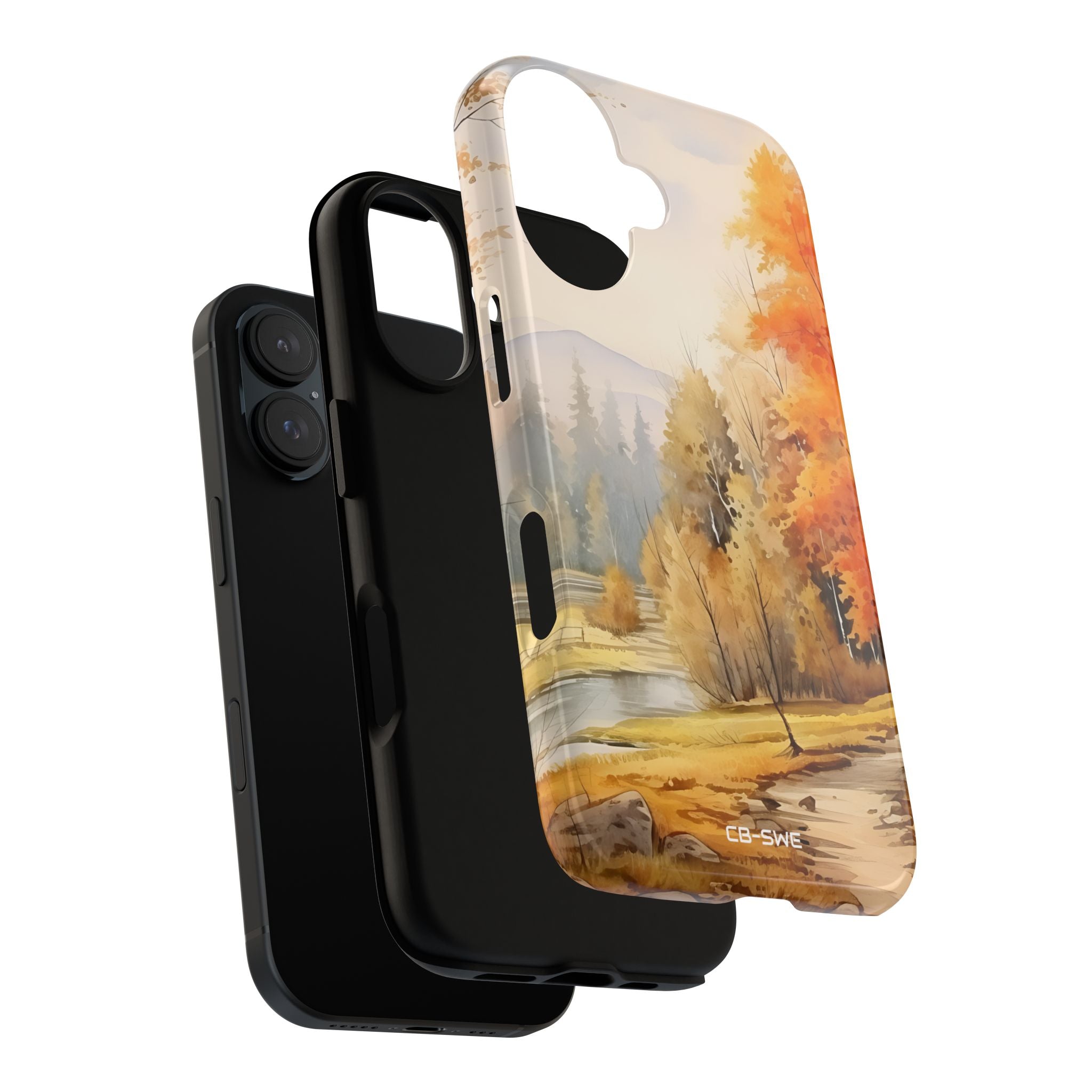 Golden Leaves Drift - iPhone Case