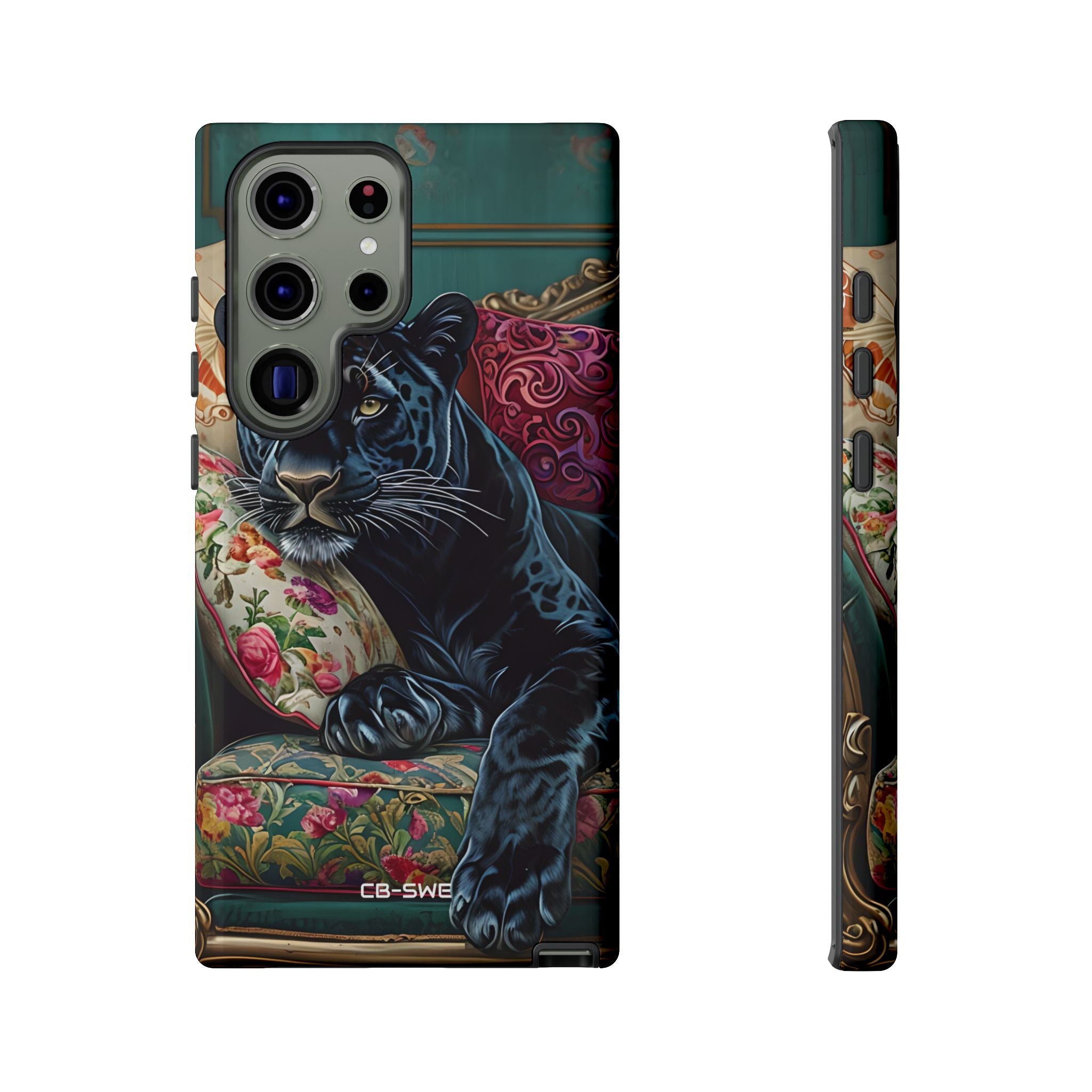 Panther on Vintage Chaise - Samsung Case