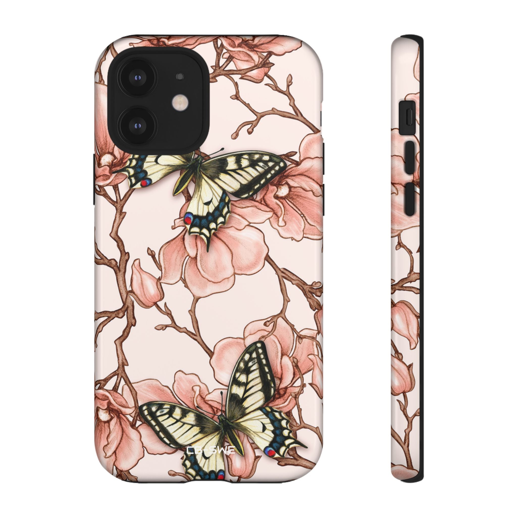 Butterflies and Magnolias Harmony - iPhone Case