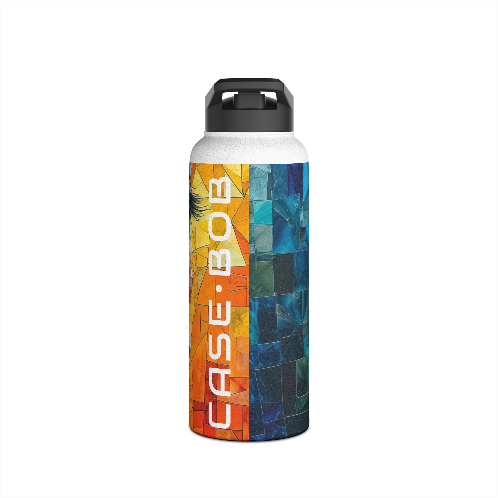 Mosaic Gaze Blue - Stainless Steel Water Bottle