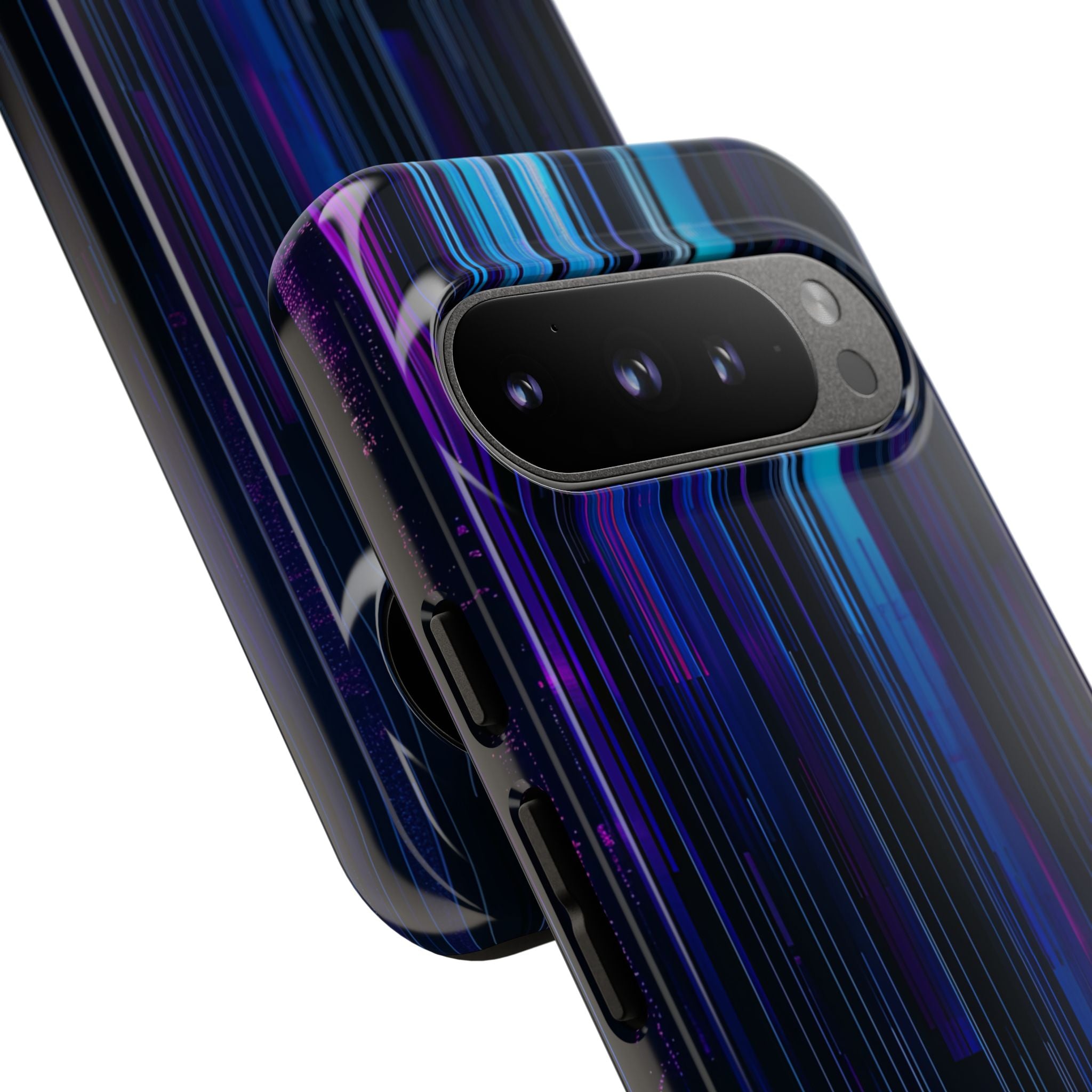 Neon Glitch Stripes Google Pixel 9 - Tough