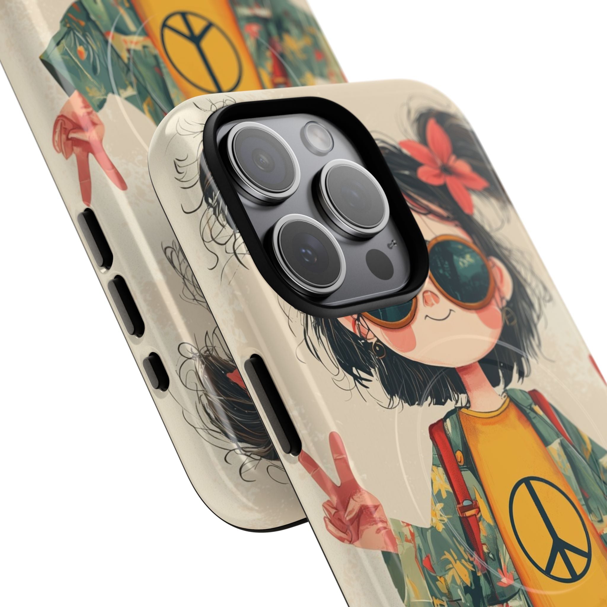 Peace Pigtails iPhone 15 Pro Max Case - Tough+