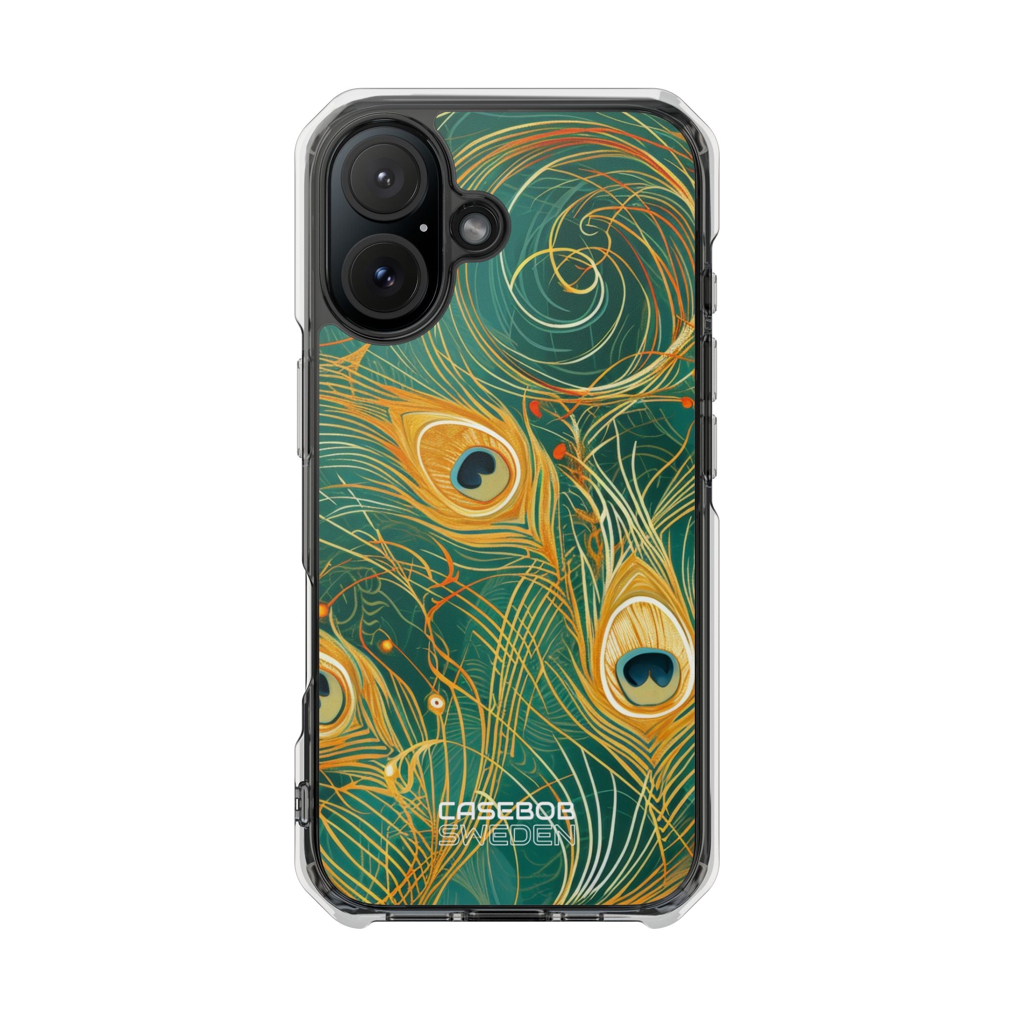 Vibrant Peacock Whirl iPhone 16 - Impact Clear+