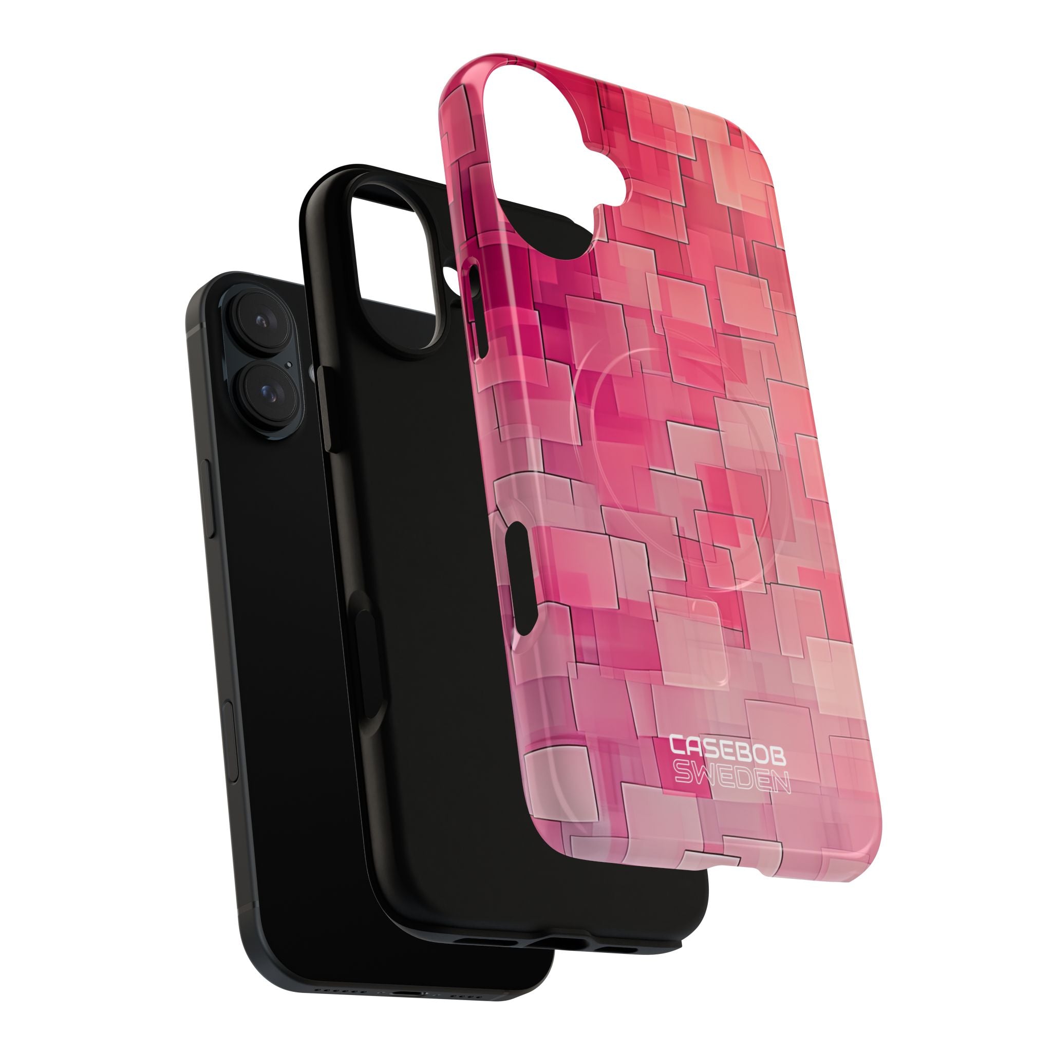Layered Pink Geometry iPhone 16 - Tough+