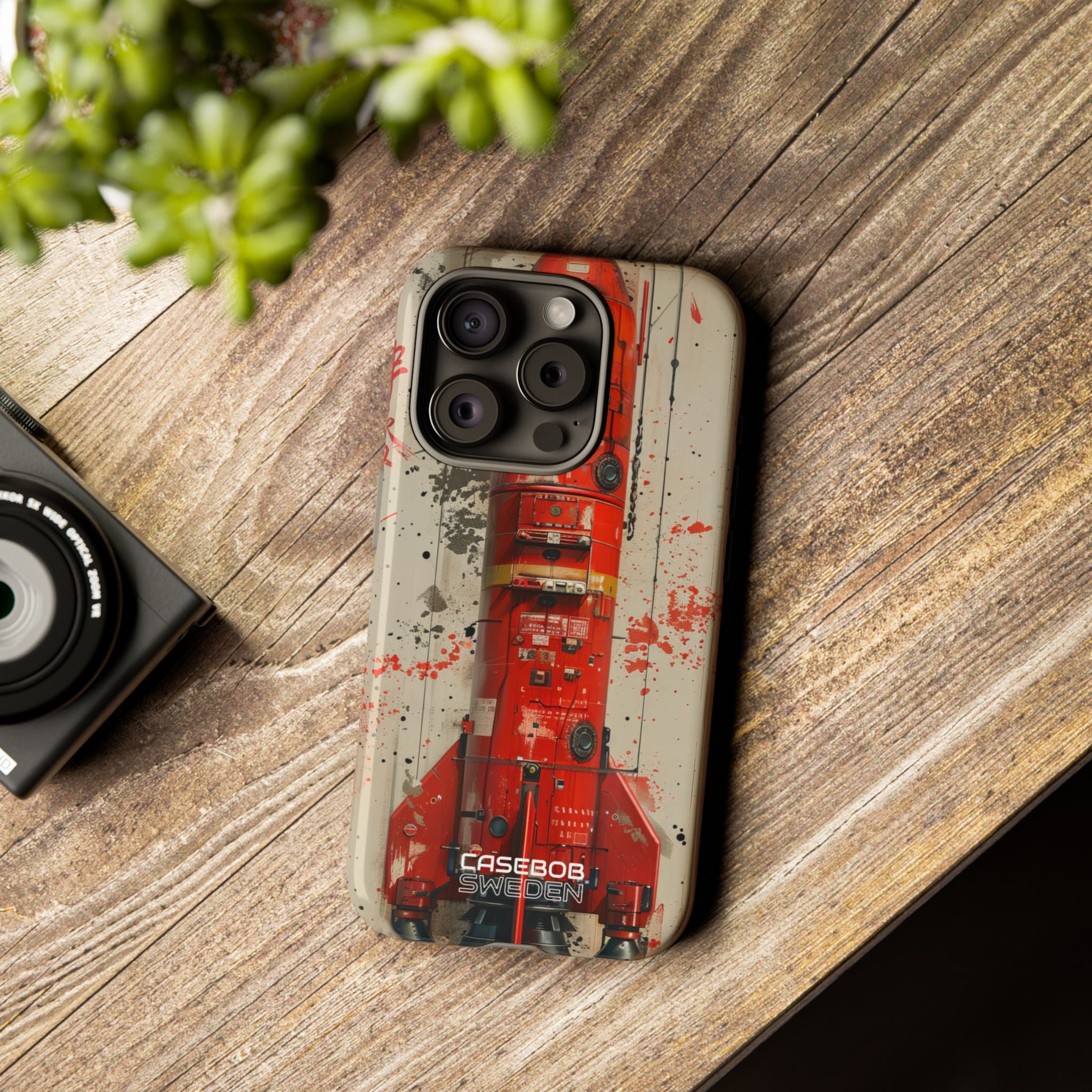 Crimson Rocket Burst iPhone 15 - Resistente