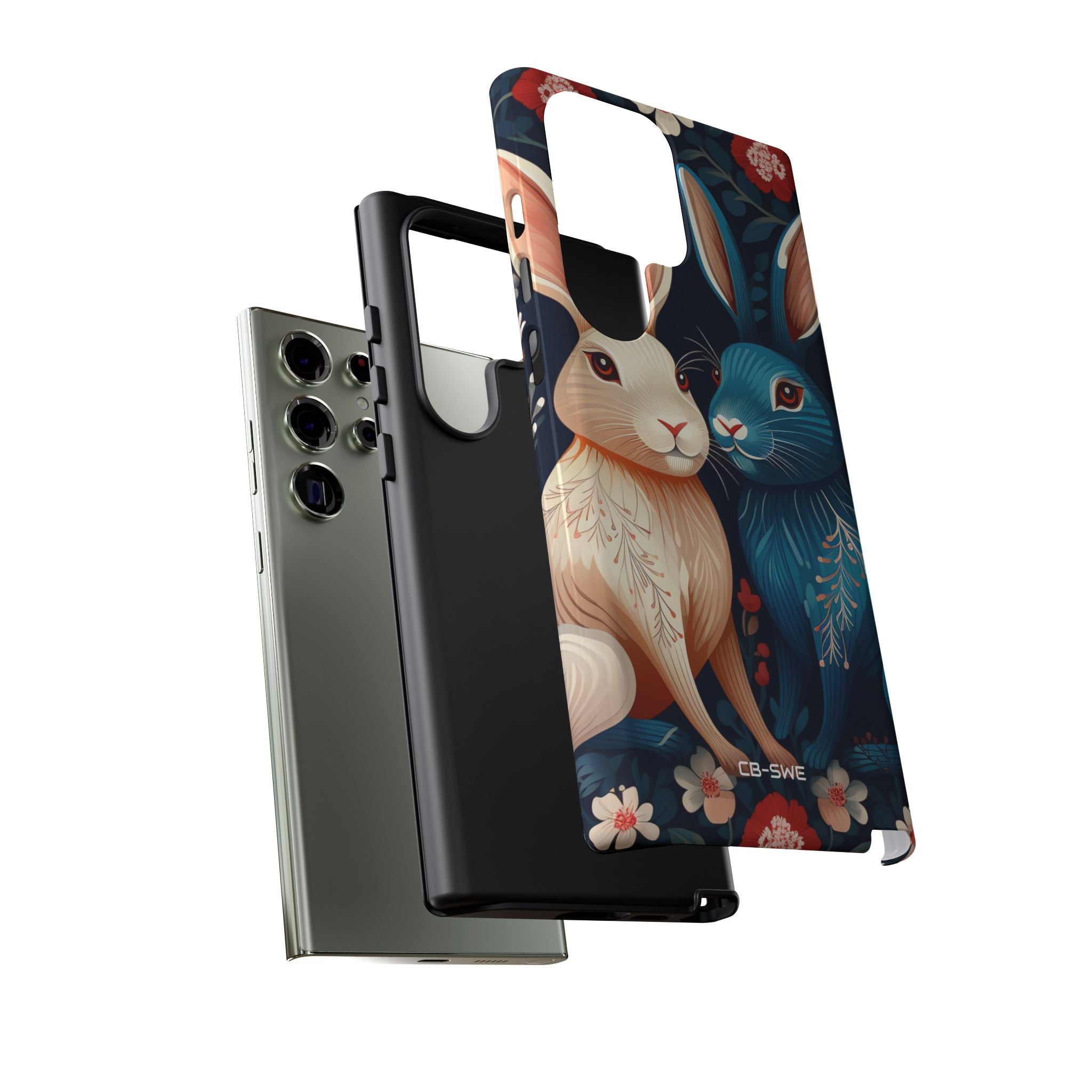 Rabbits Embrace Blossoms - Samsung Case