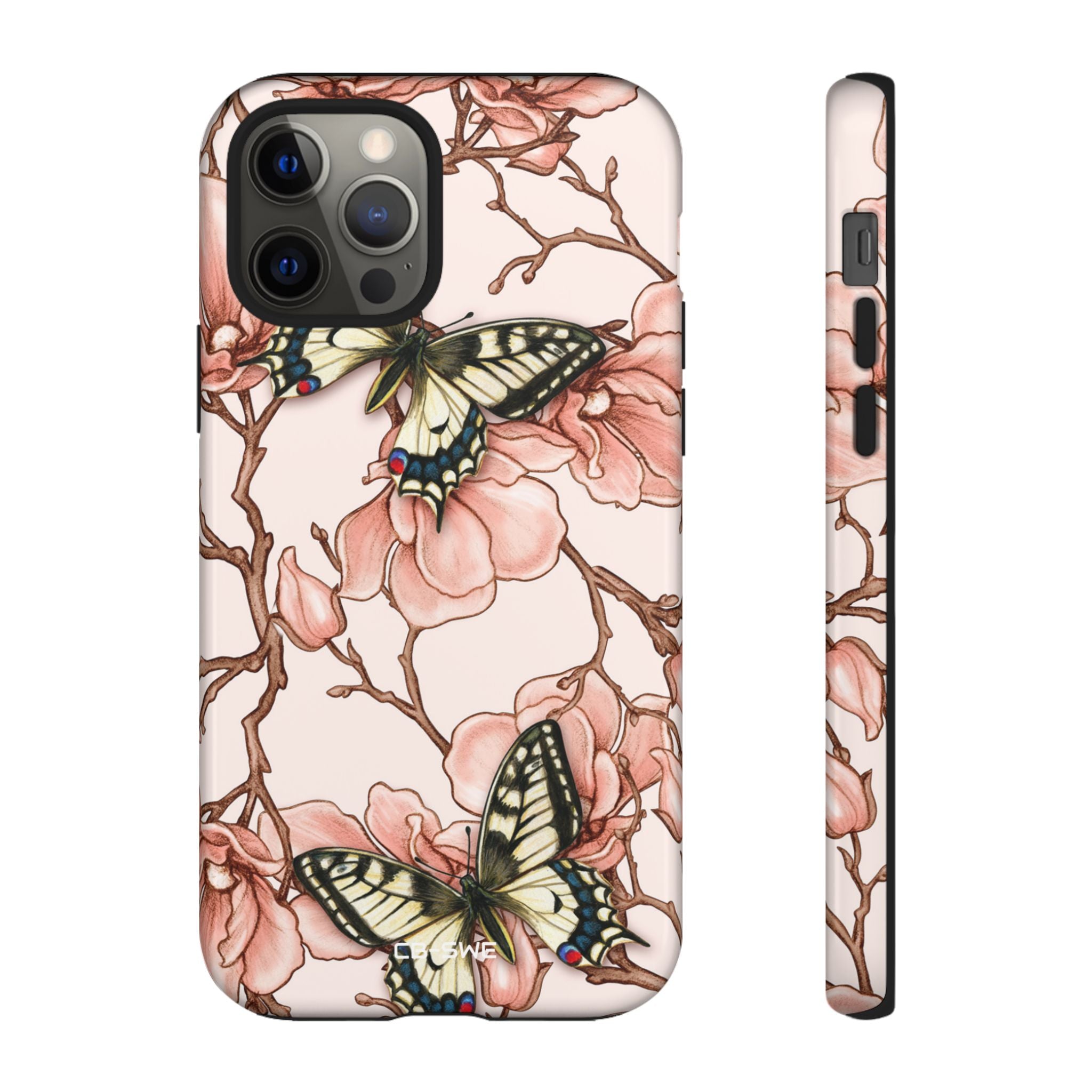 Butterflies and Magnolias Harmony - iPhone Case