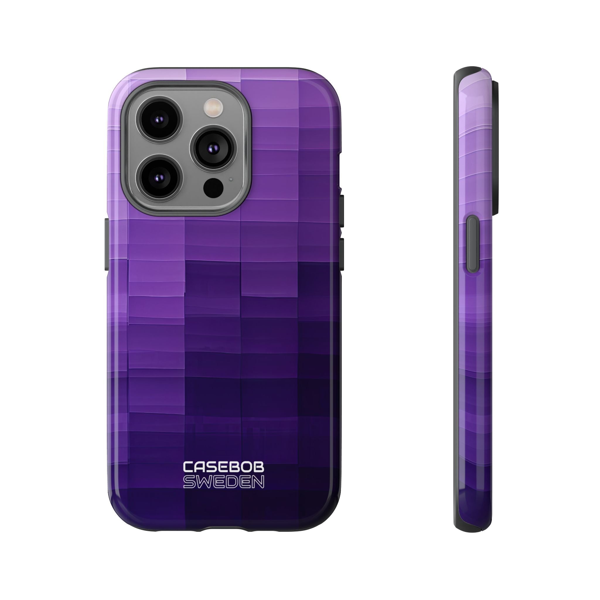 Purple Horizon Grid iPhone 14 - Resistente