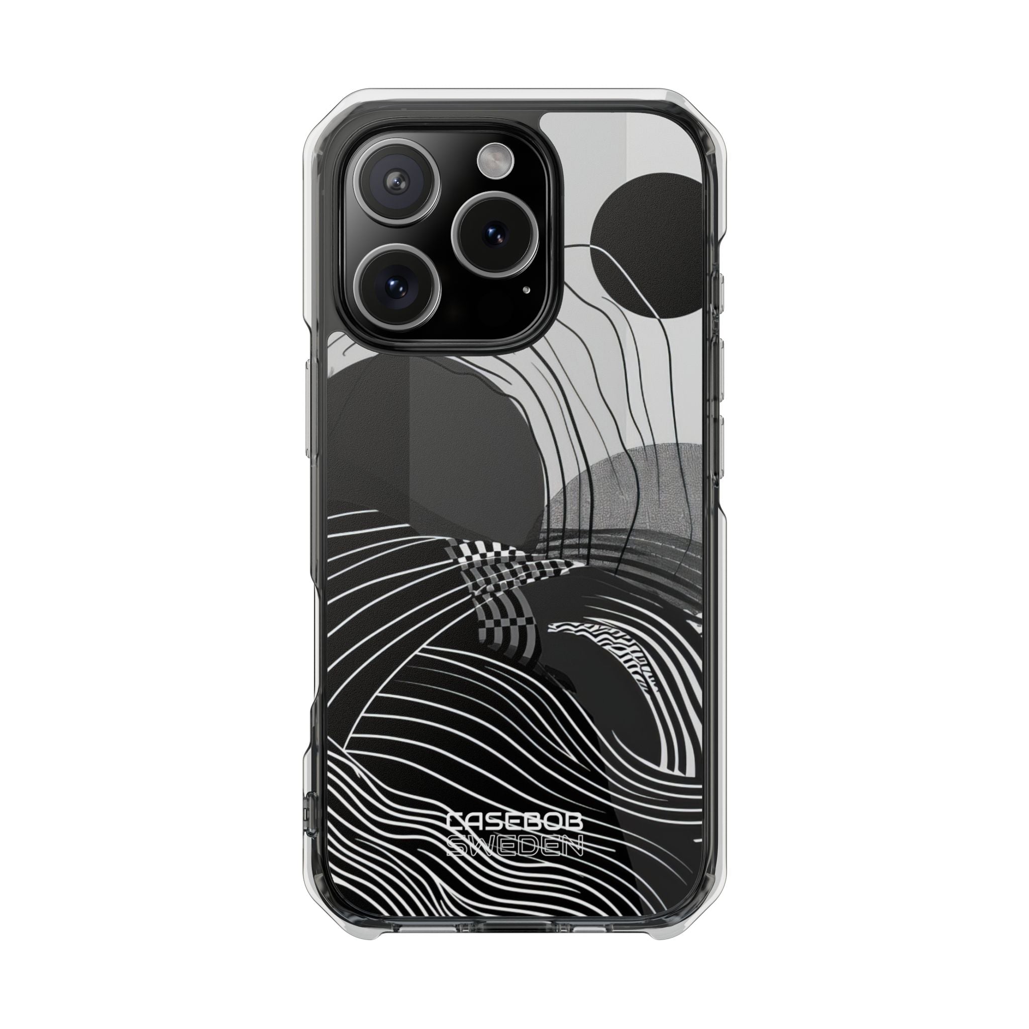 Monochrome Motion Flow iPhone 16 - Impact Clear+