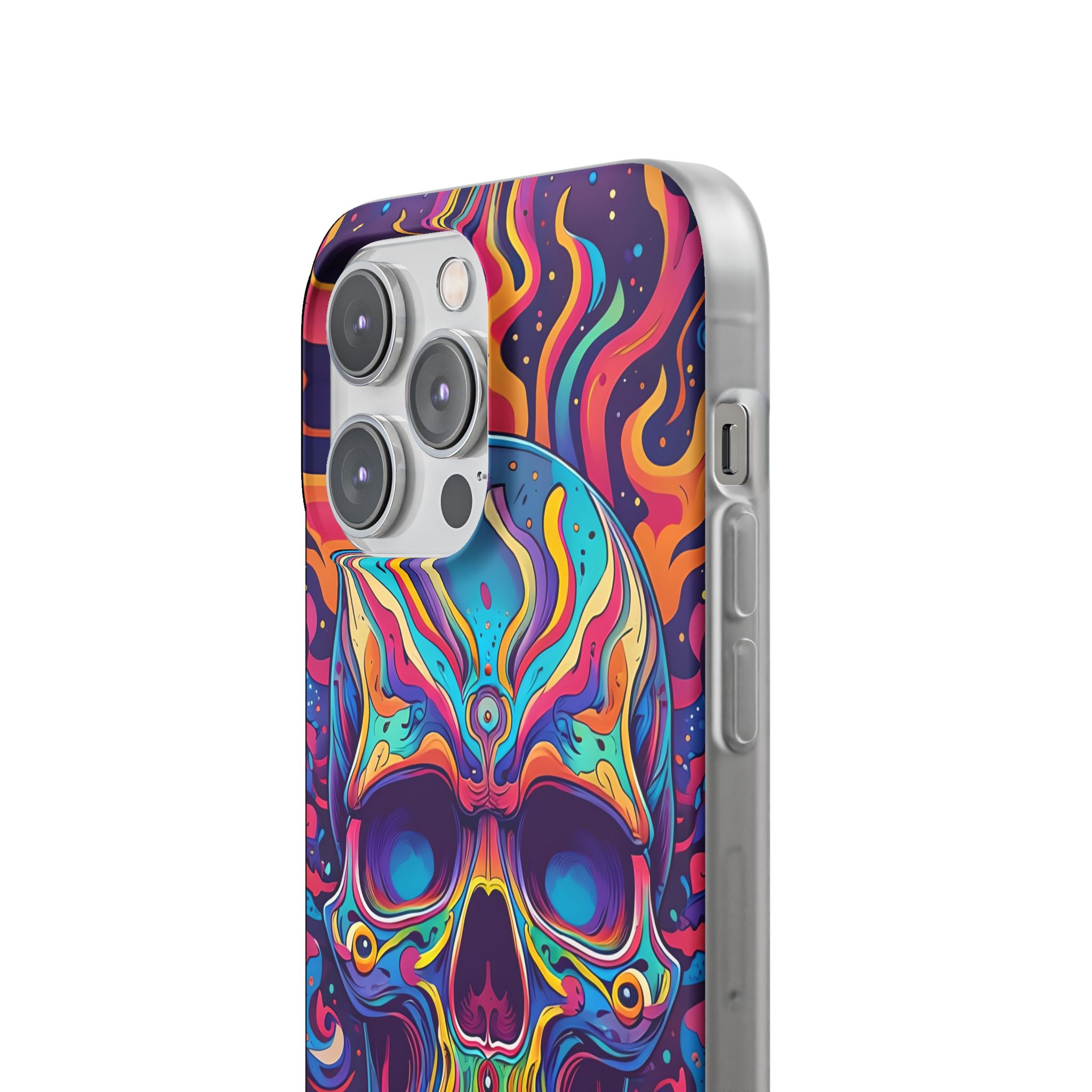 Flaming Skull iPhone 14 Pro Max Case - Soft