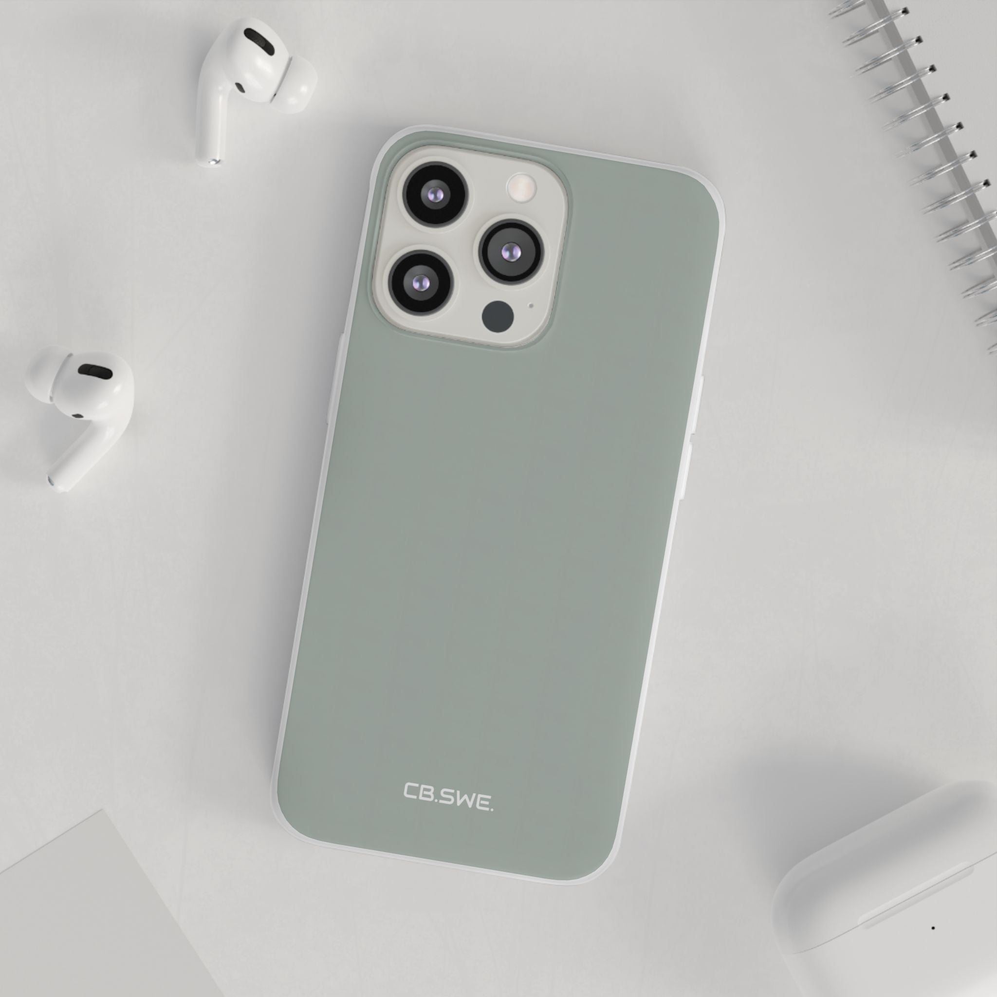 Aschgraue iPhone-Hülle – Flexi