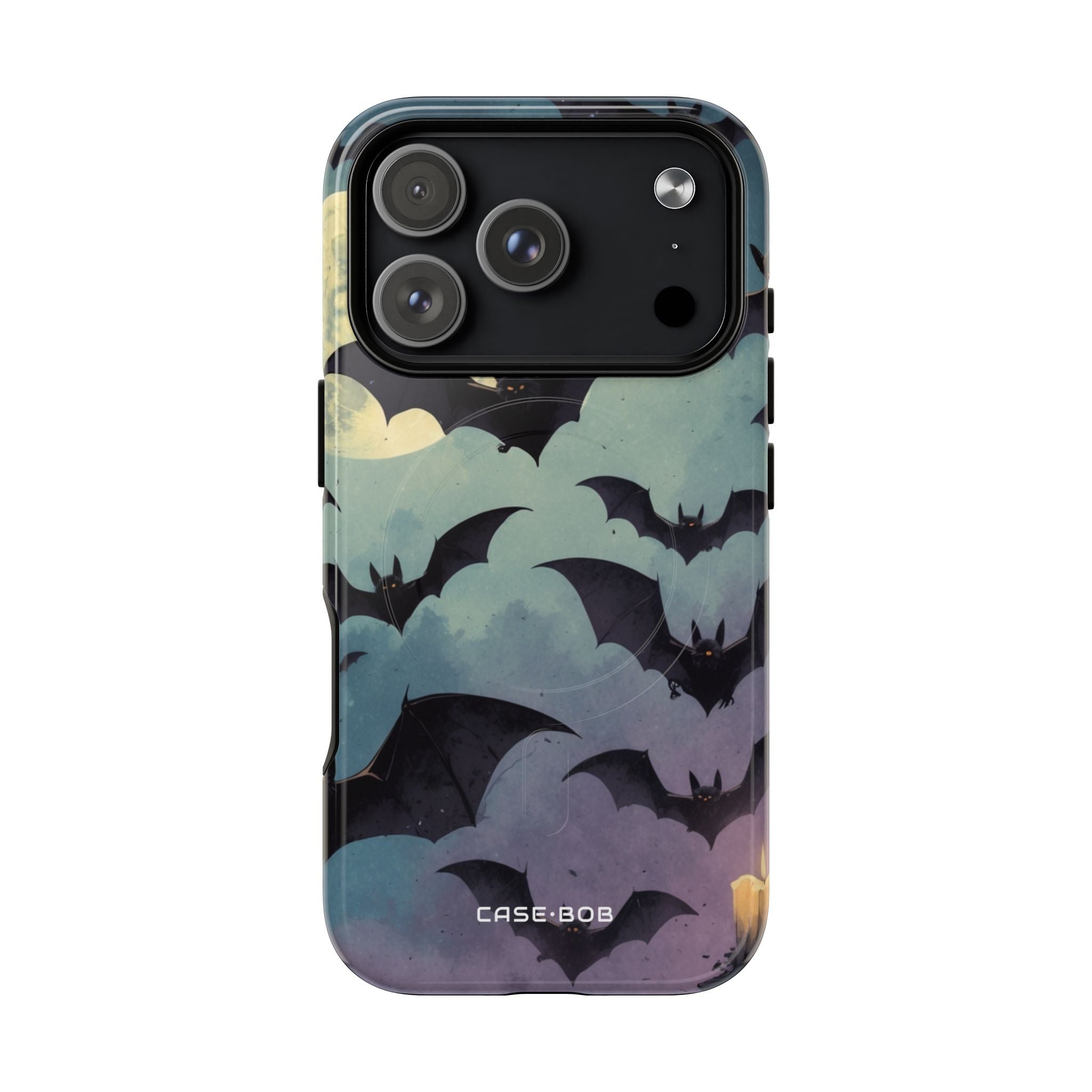 Glowing Bat Swarm iPhone 17 Pro Case - Tough+