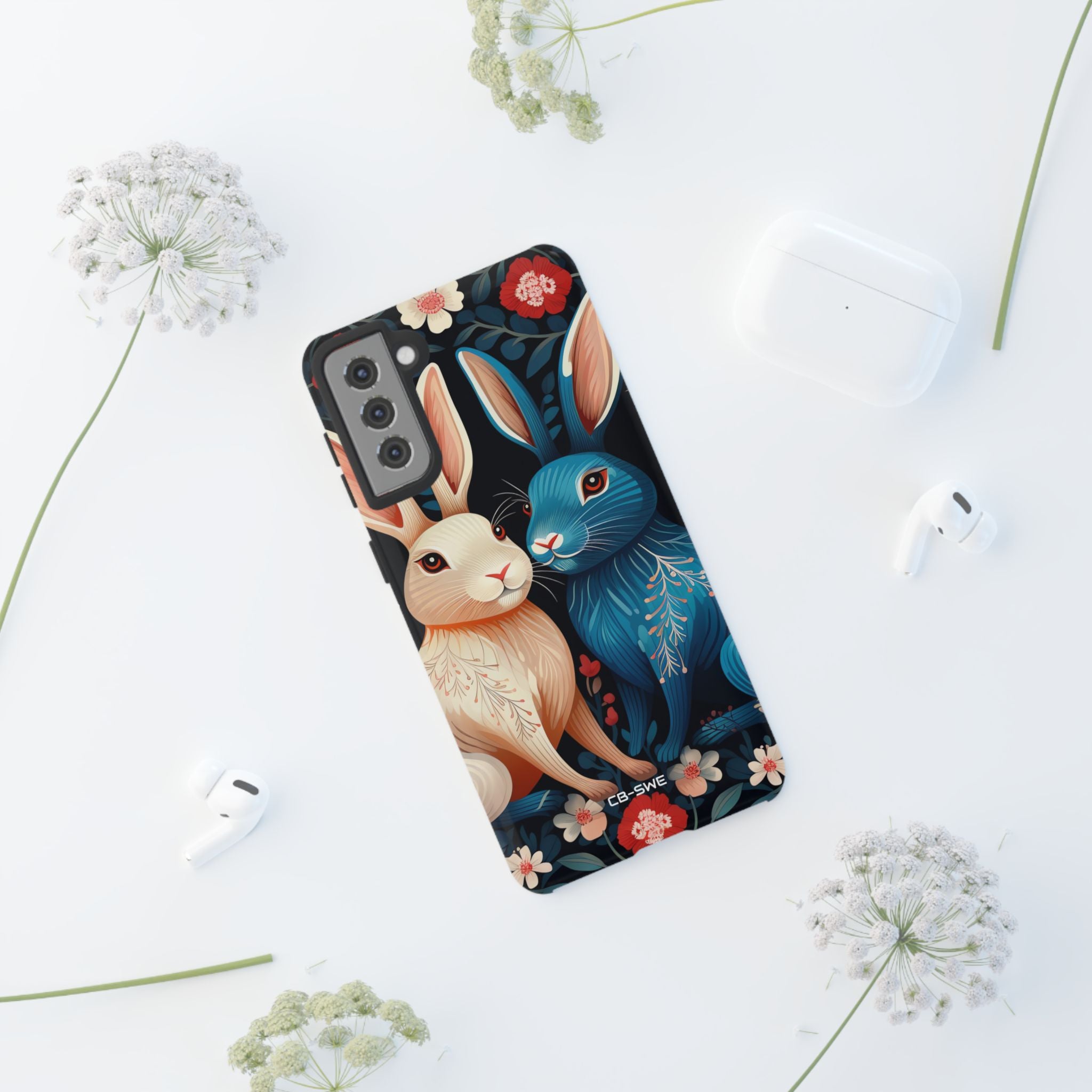 Rabbits Embrace Blossoms - Samsung Case