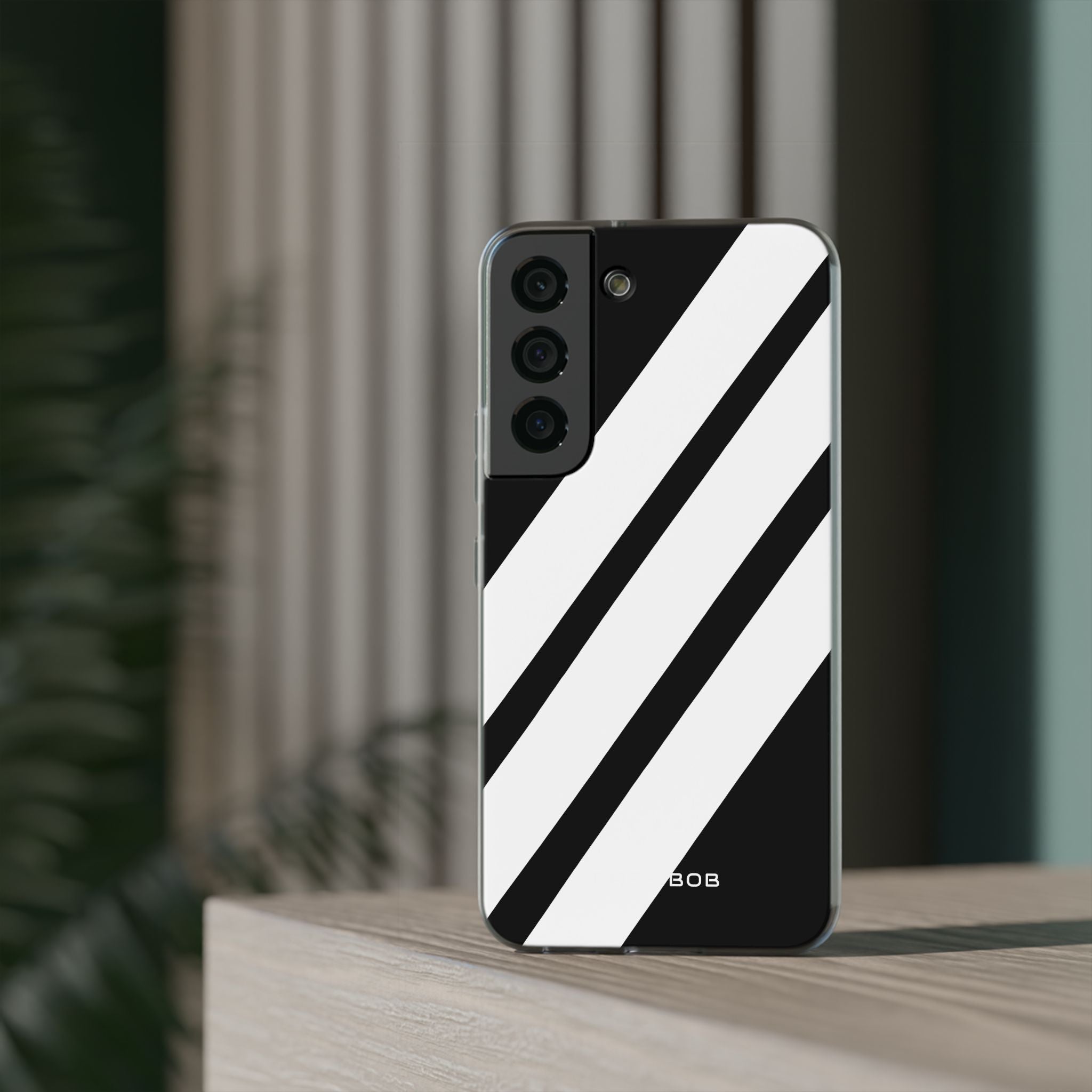 Diagonal Bands Noir Samsung S22 - Soft