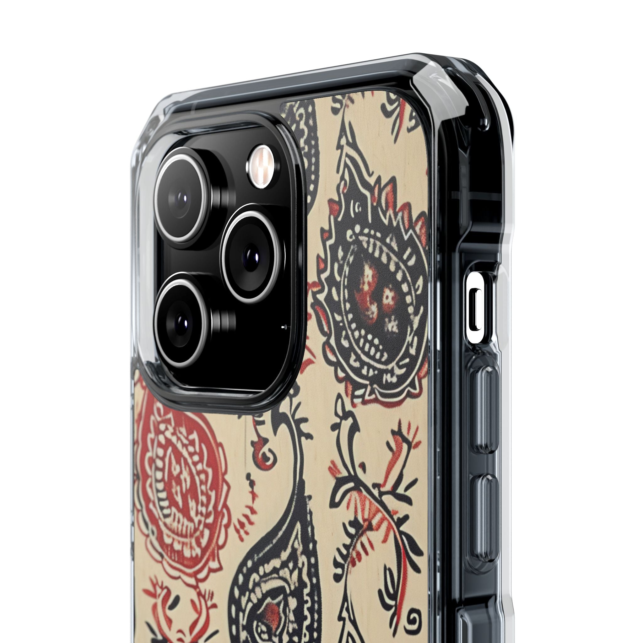 Navy Paisley Swirl iPhone 14 - Impact Clear+