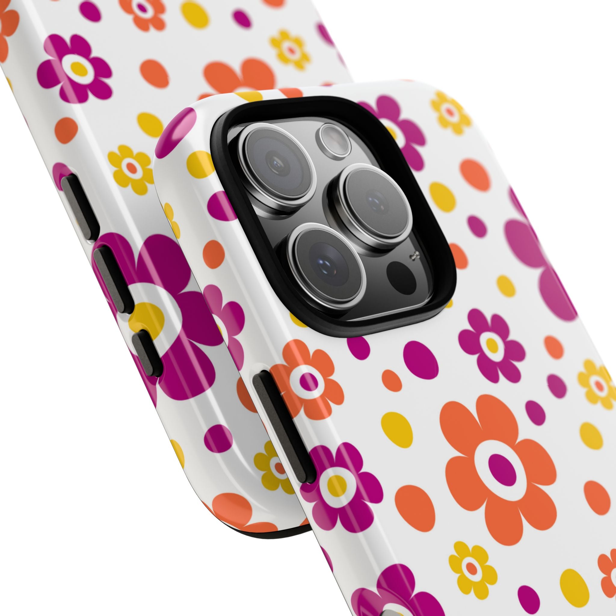 Retro Floral Playfulness - iPhone Case