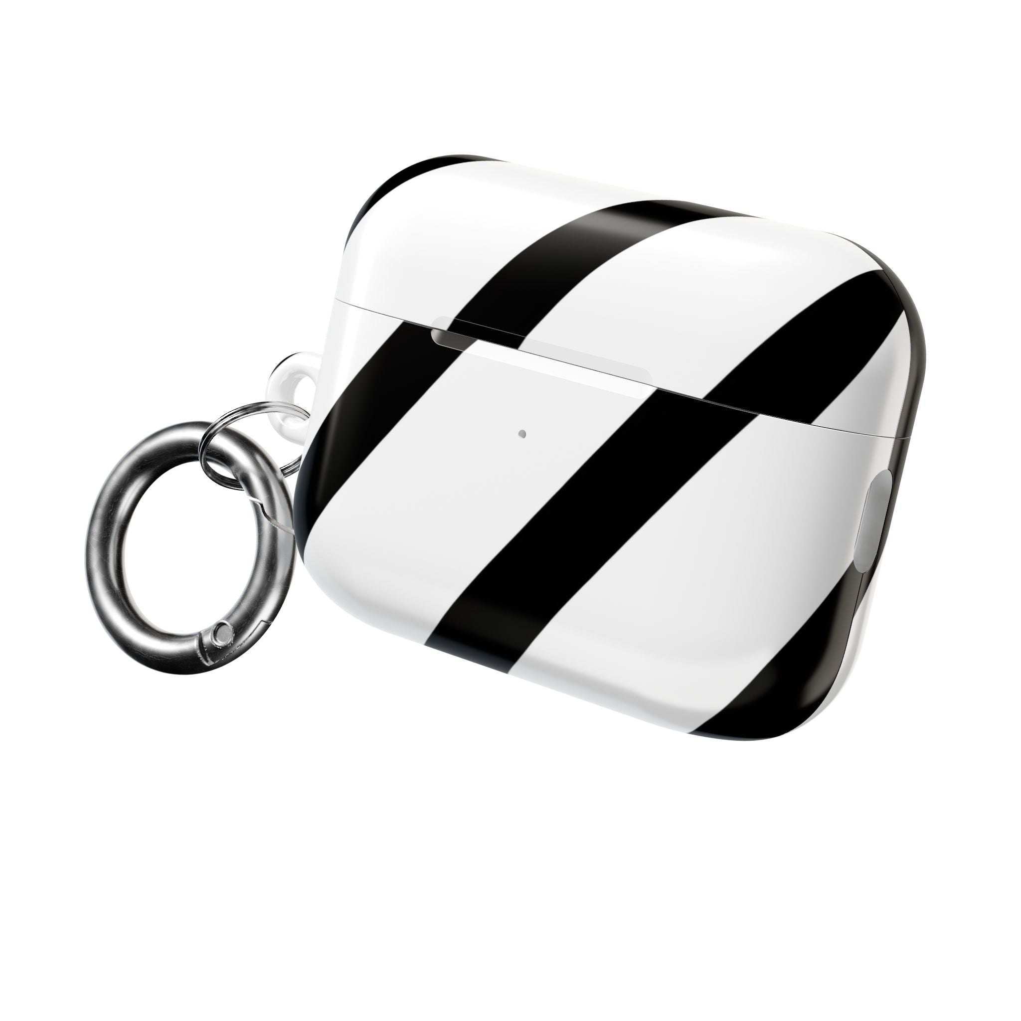 Diagonaaliraitoja Mustavalkoinen - AirPods Case