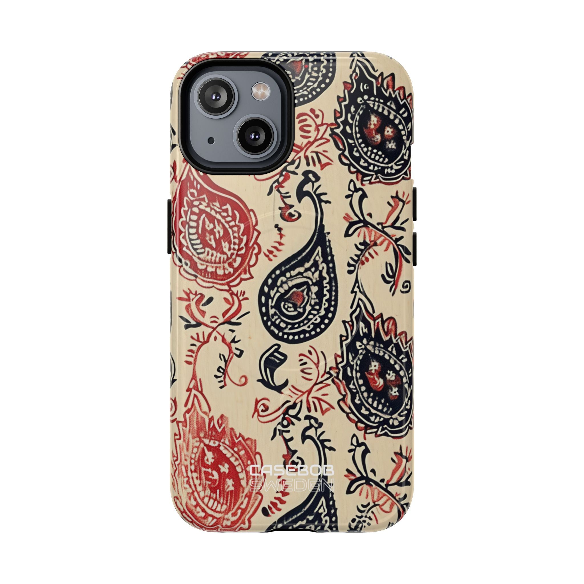 Navy Paisley Swirl iPhone 14 - Tough+