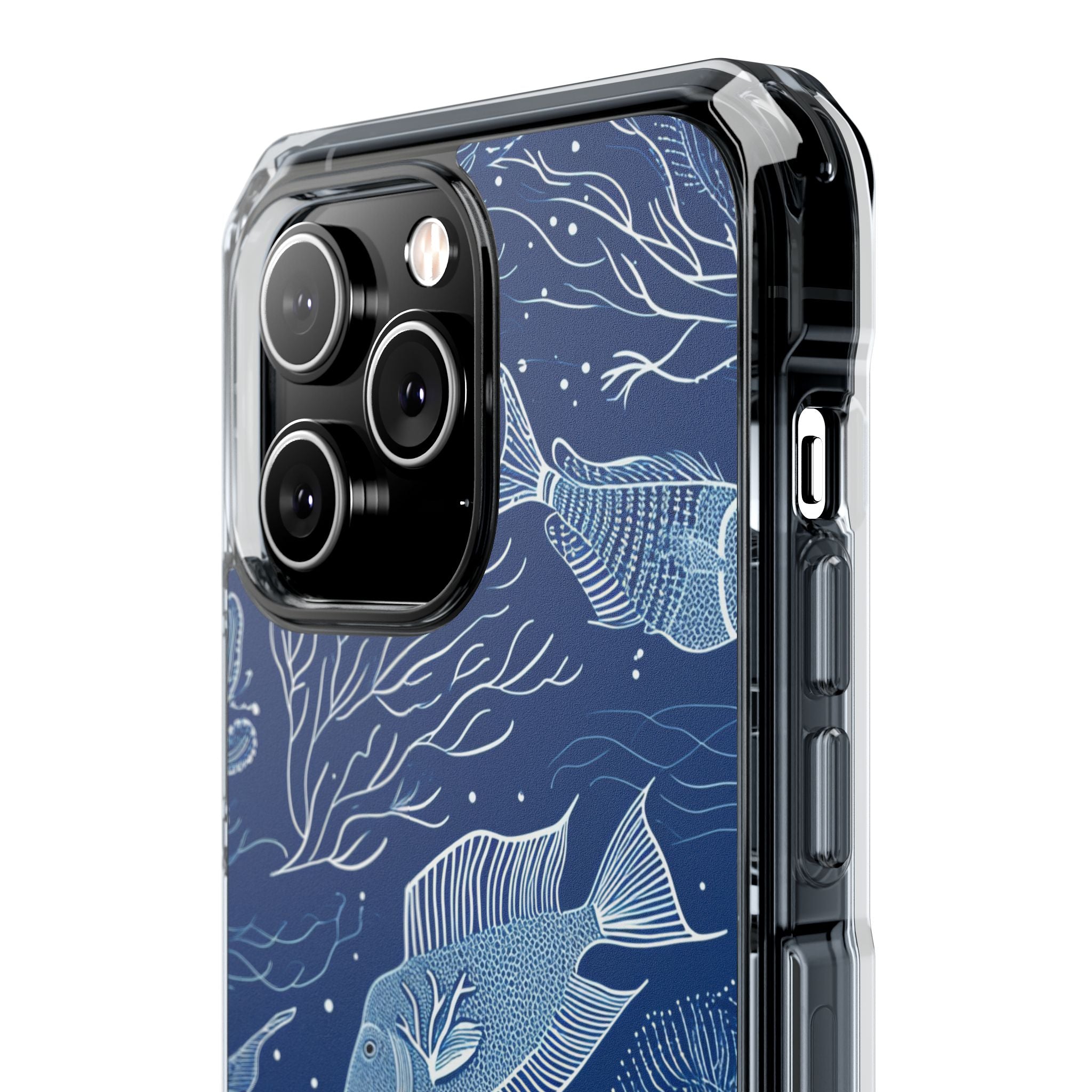 Navy Scale Reef iPhone 14 Pro Max Case - Impact