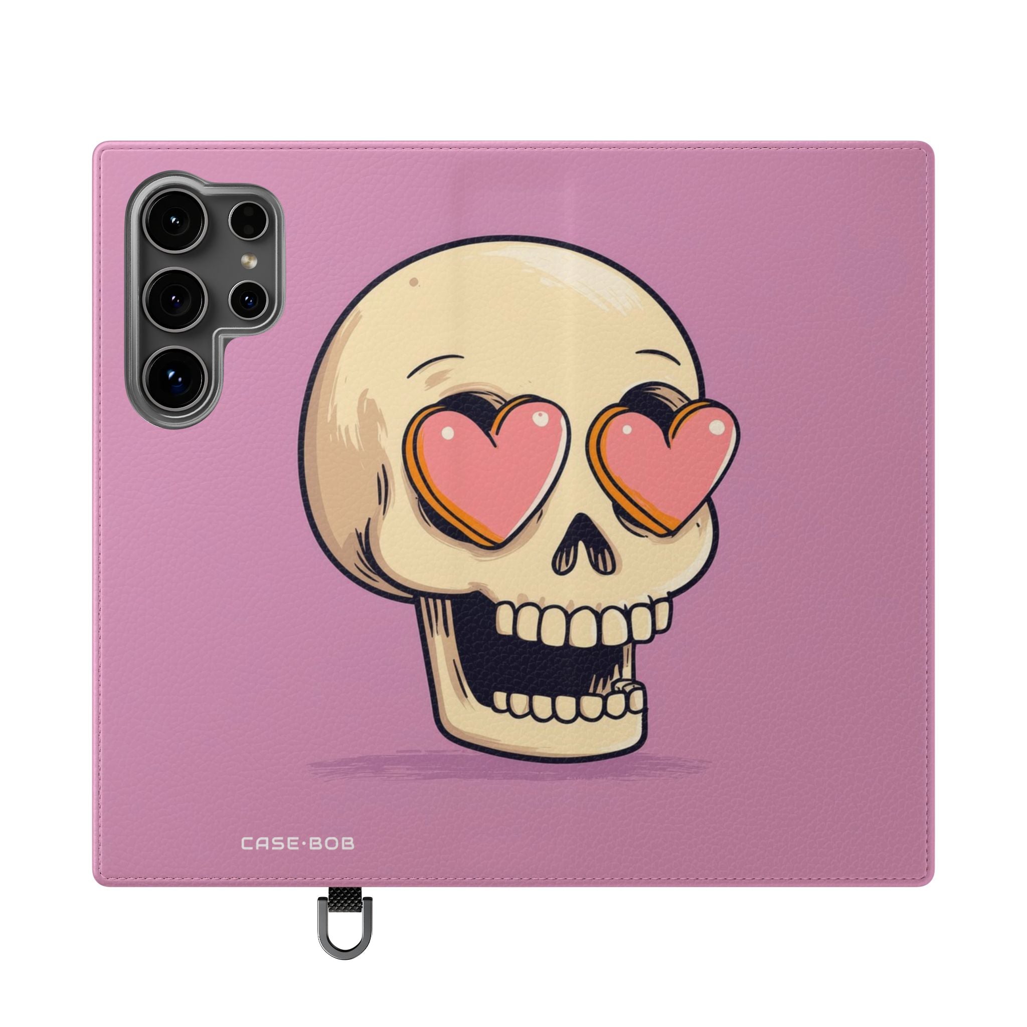 Heart Eyes Skull - Samsung S24 Ultra Case - Wallet
