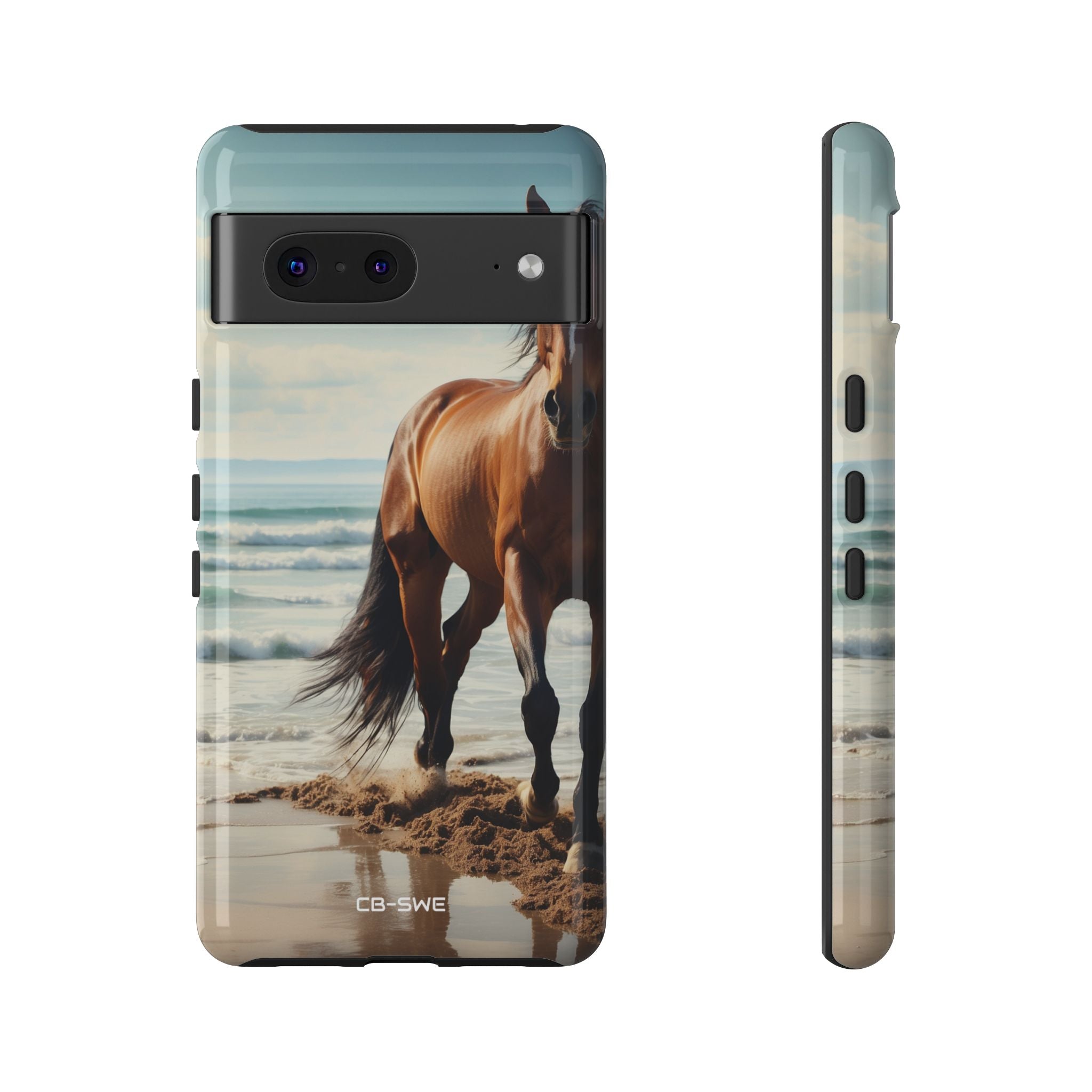 Horse Gallops Shoreline - Google Pixel Case