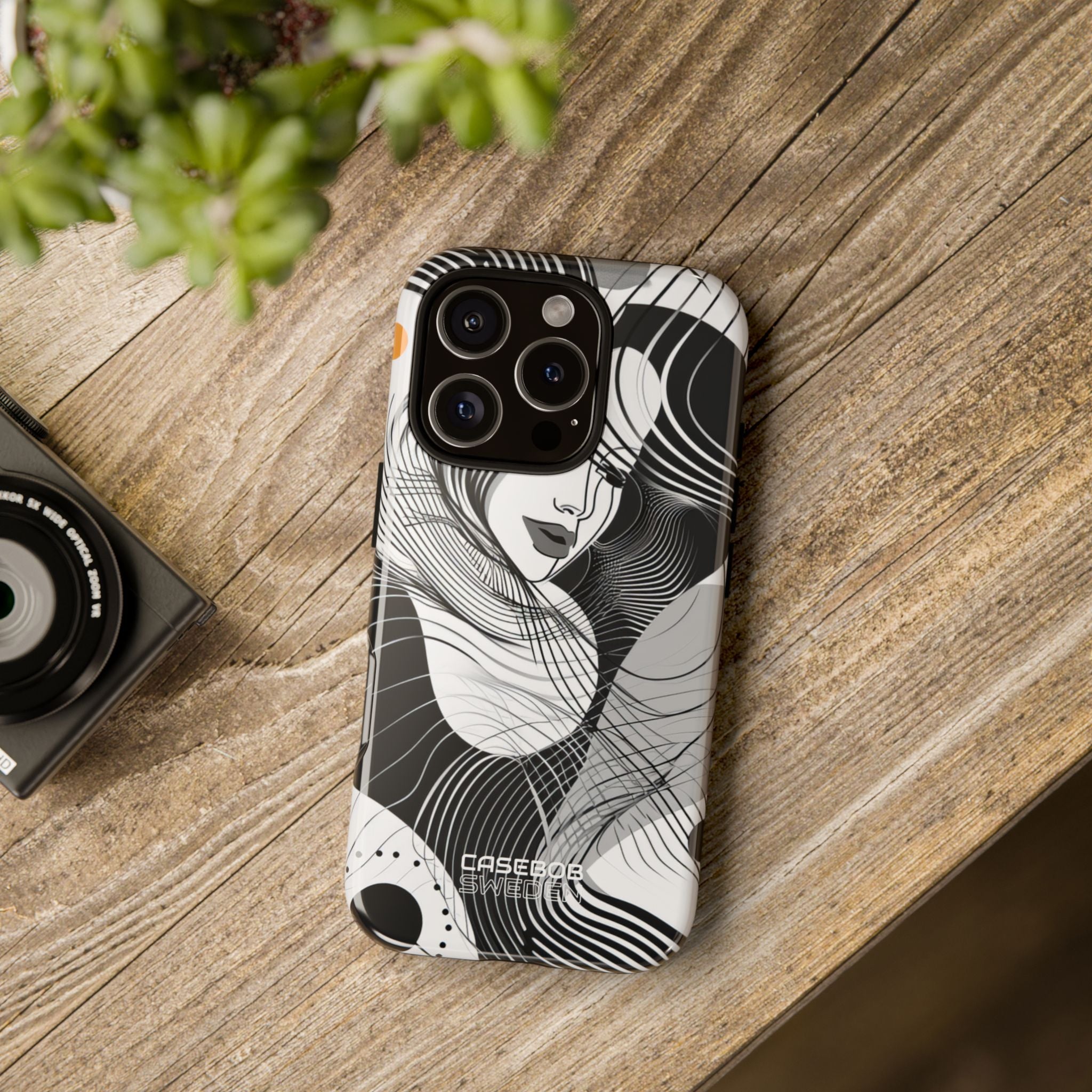 Orange Wave Motion iPhone 16 - Tough