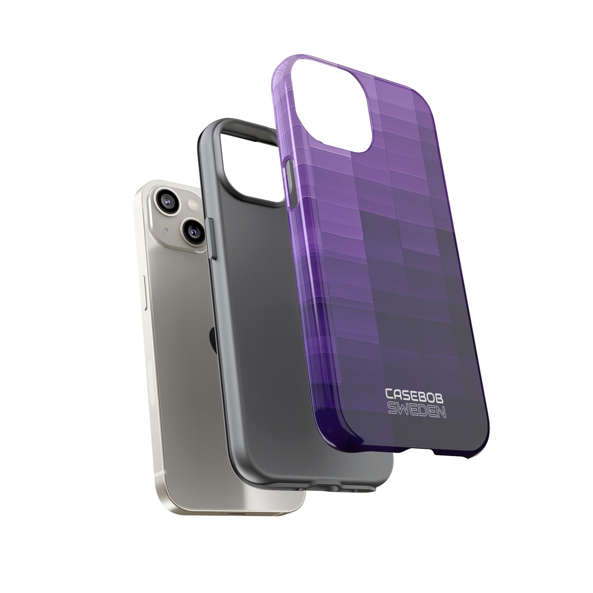 Purple Horizon Grid iPhone 14 - Resistente