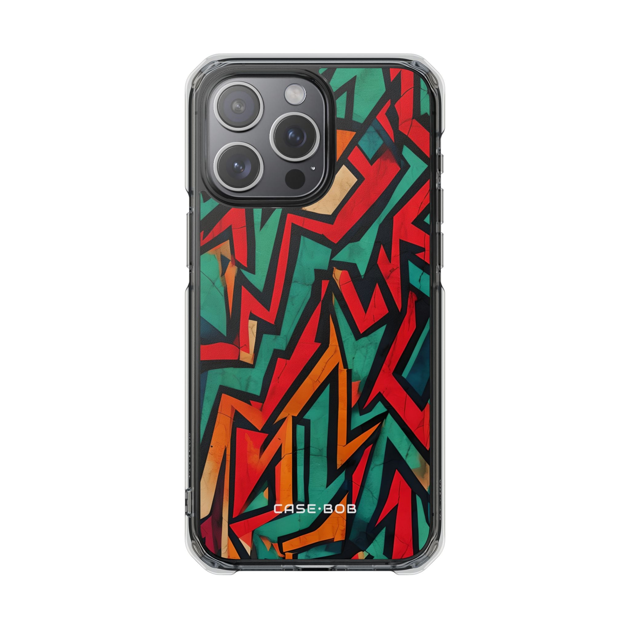 Crimson Zigzag iPhone 15 Pro Max Case - Impact