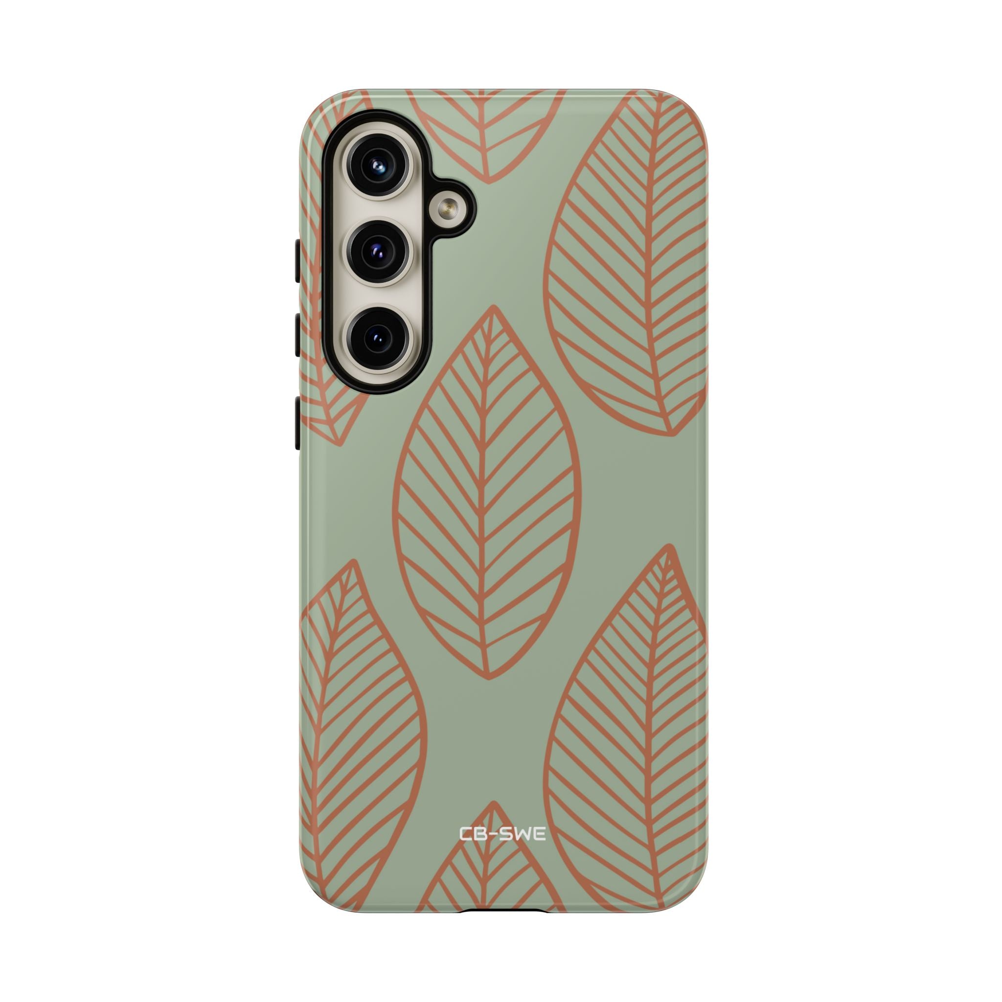 Mint and Orange Leaves - Samsung Case