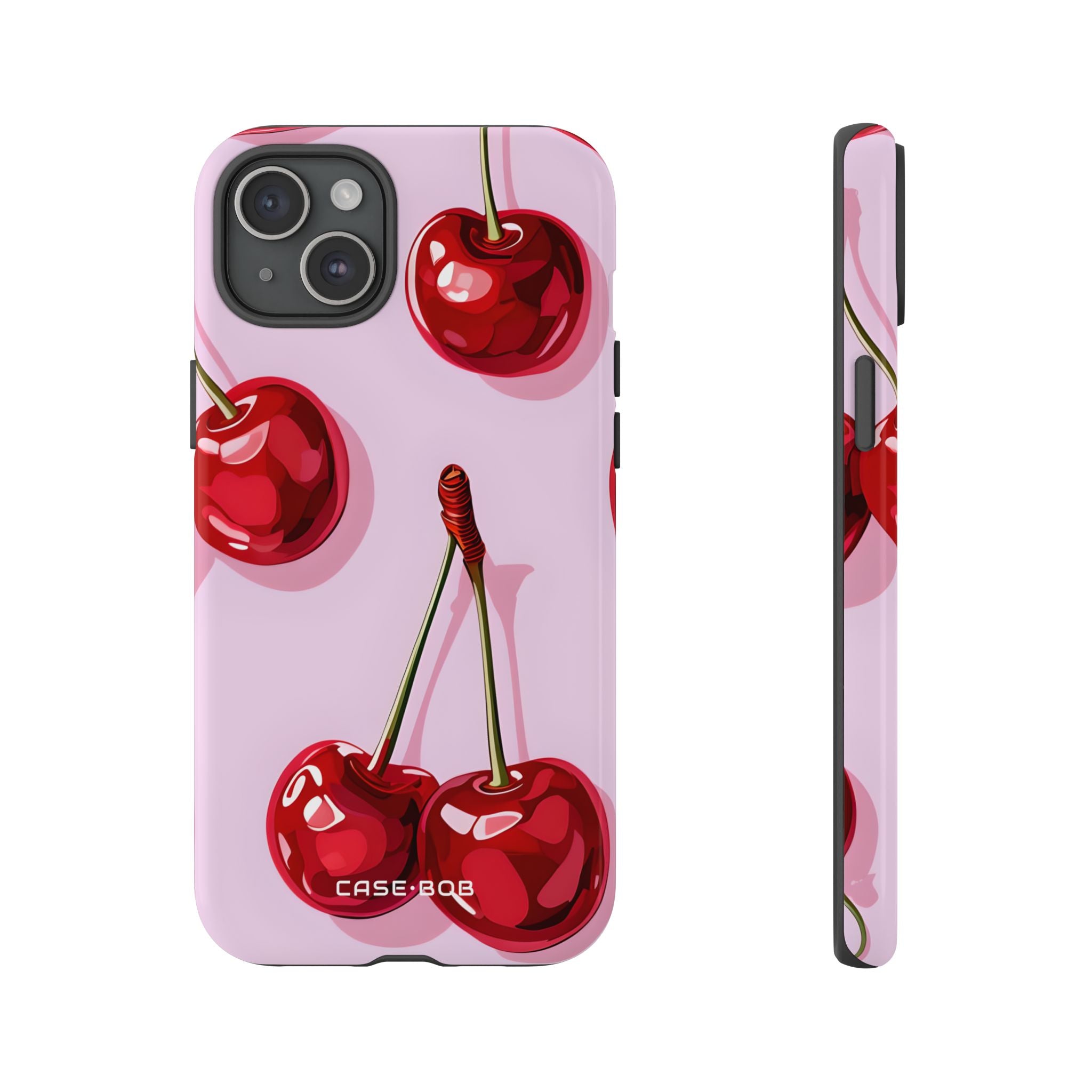 Glossy Cherry Burst iPhone 15 Plus Case - Tough