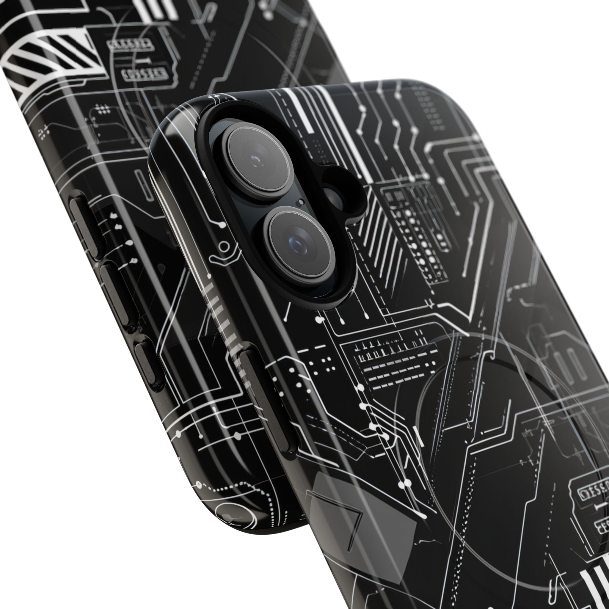 Futuristic Circuit Grid iPhone 16 - Tough+