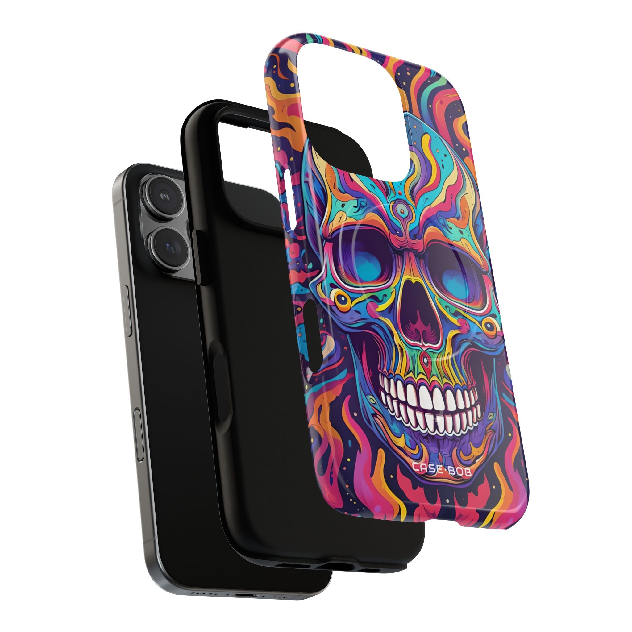 Flaming Skull iPhone 16 Pro Case - Tough+