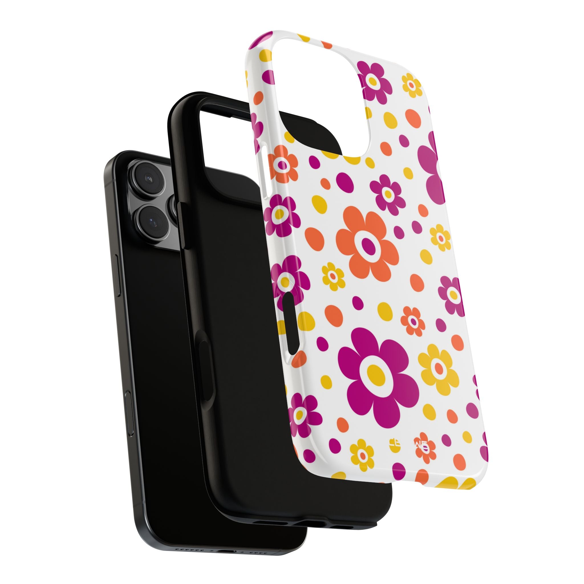 Retro Floral Playfulness - iPhone Case