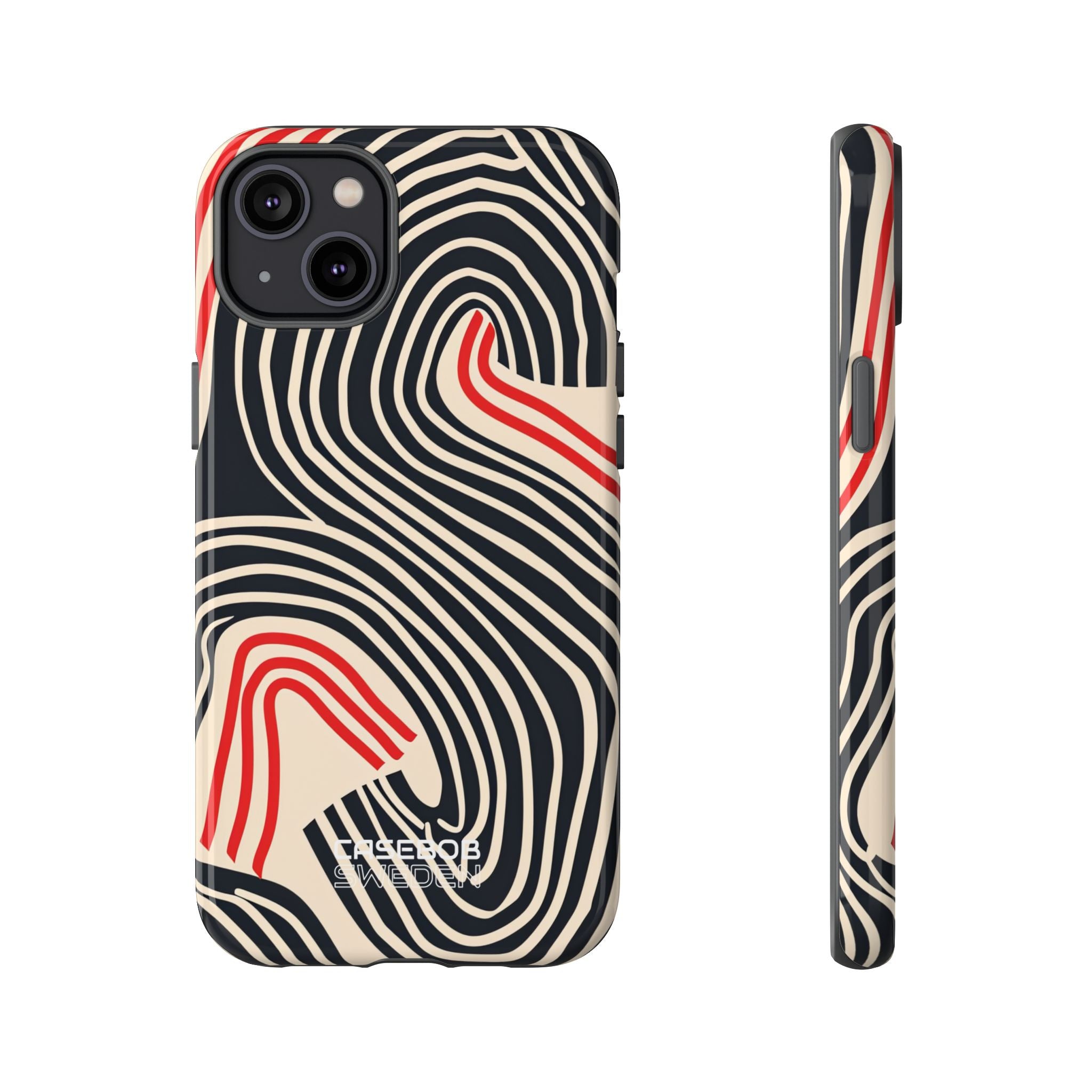 Wavy Red Flow iPhone 14 - Tough
