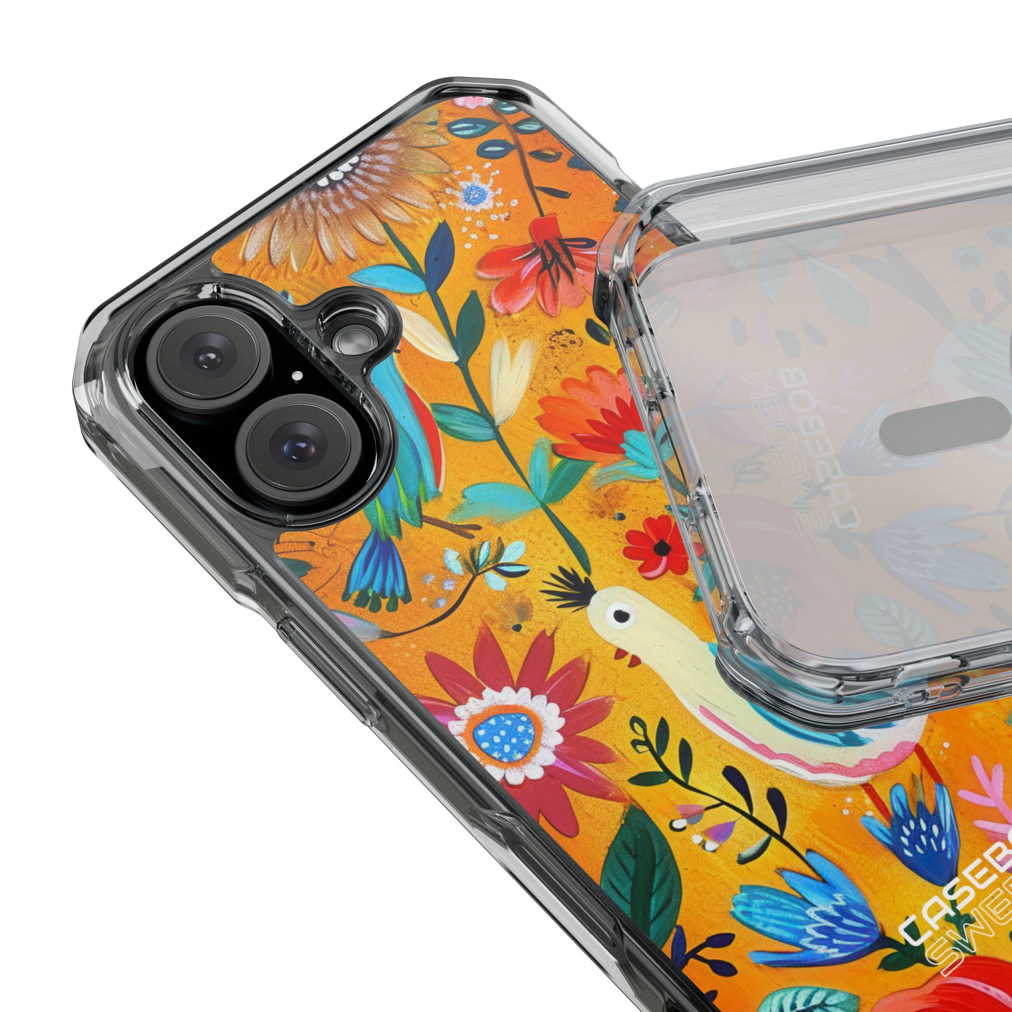Whimsical Birds Garden iPhone 16 - Impact Clear+