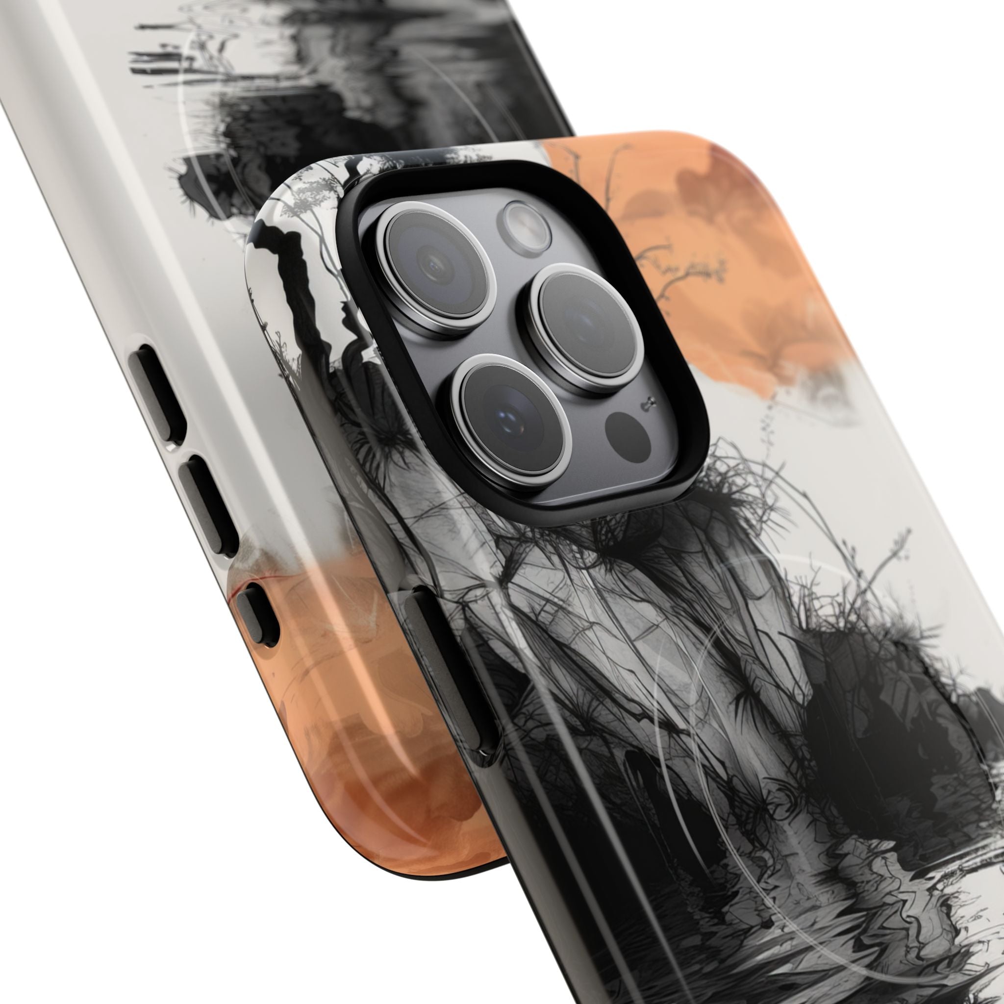 Riflesso della Luna Arancione iPhone 15 - Tough+