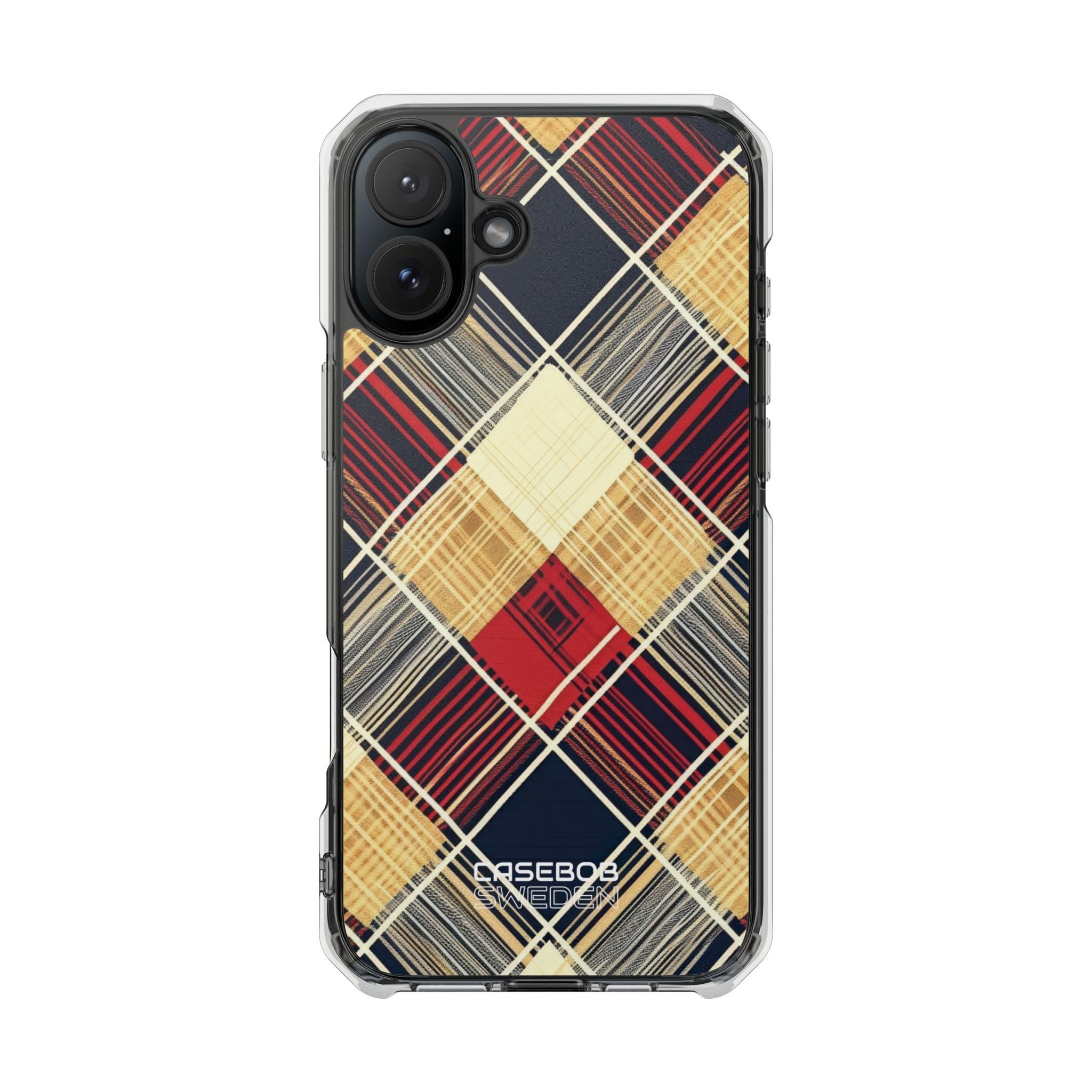 Plaid Diamond Tapestry iPhone 16 - Impact Clear+